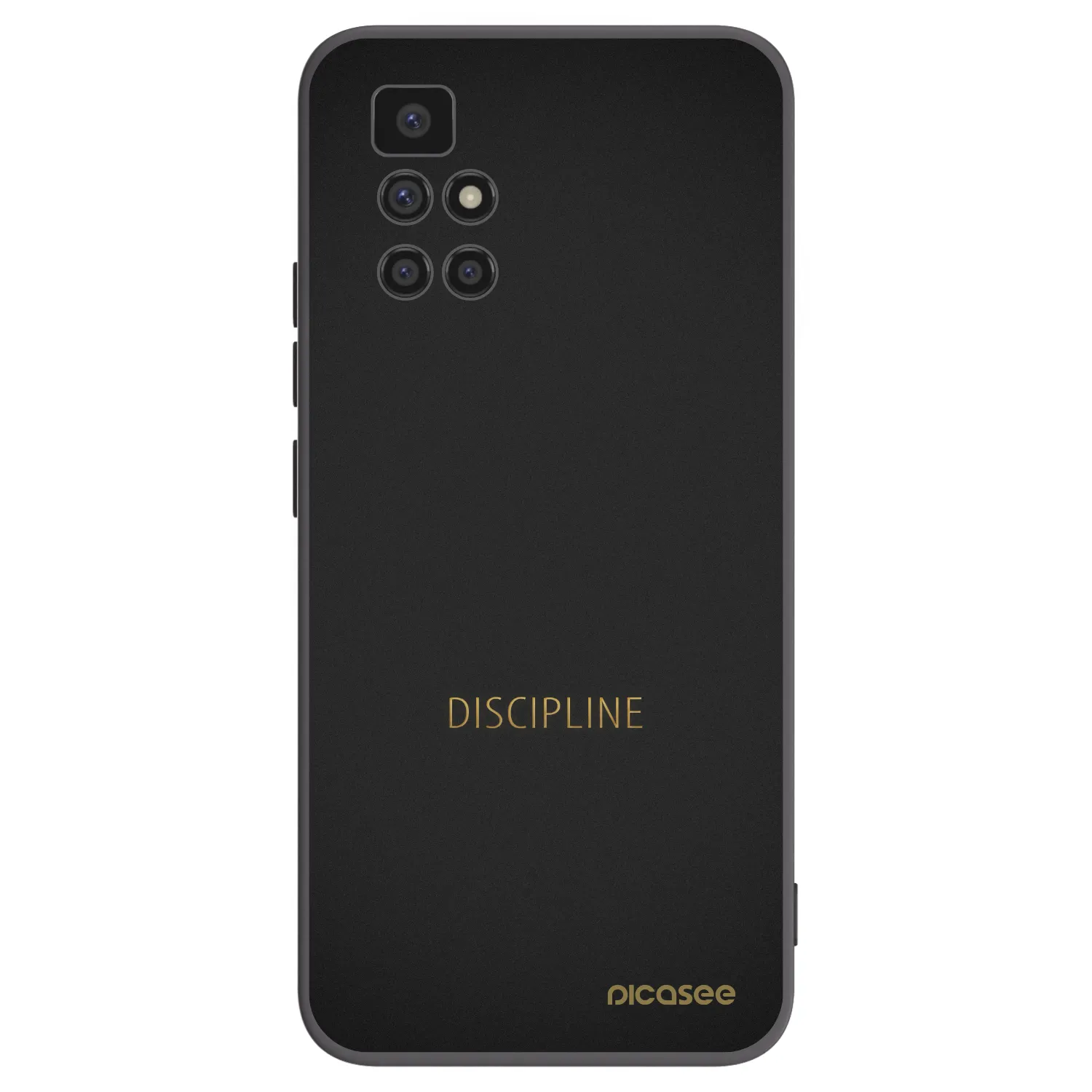 Picasee silikonowe czarne etui na Xiaomi Redmi 10 - Discipline