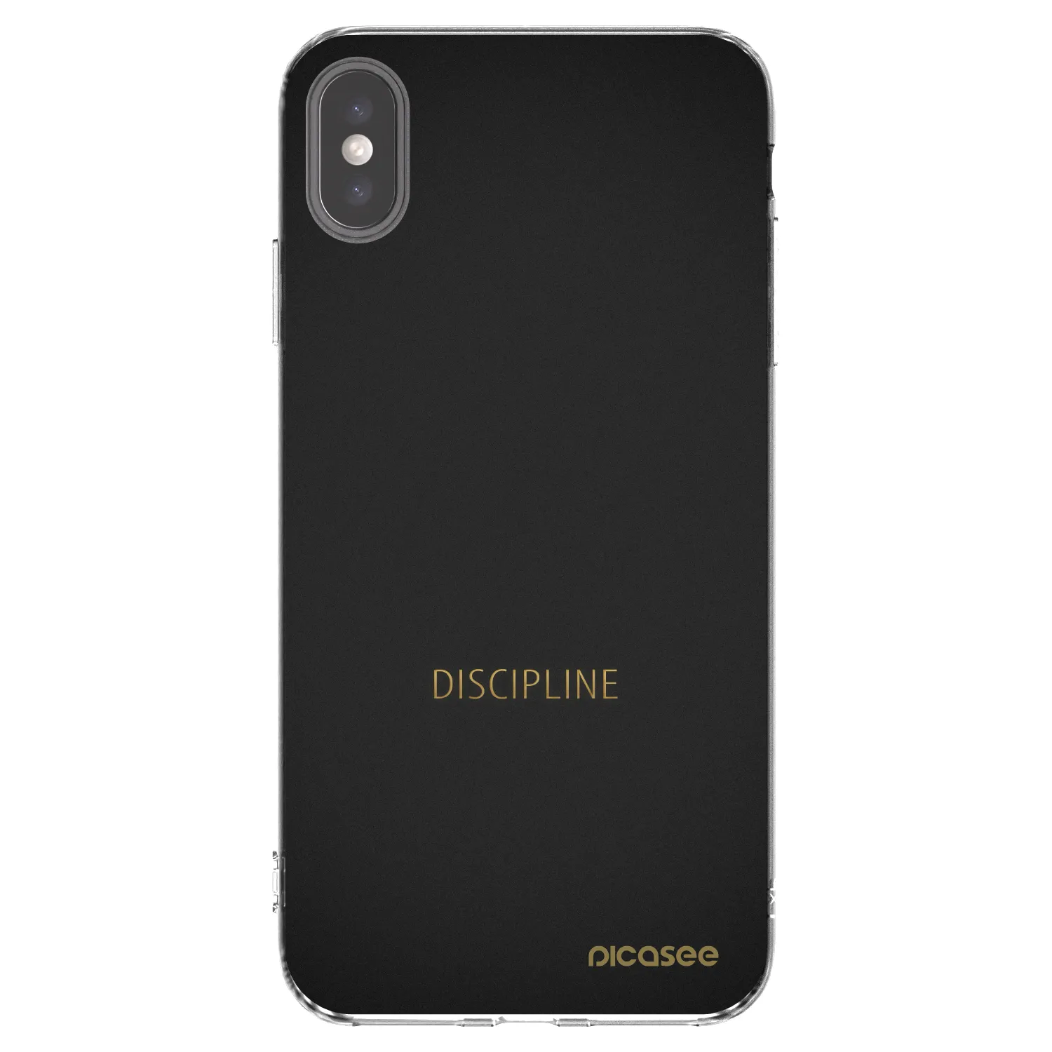 Picasee silikonowe przeźroczyste etui na Apple iPhone XS Max - Discipline