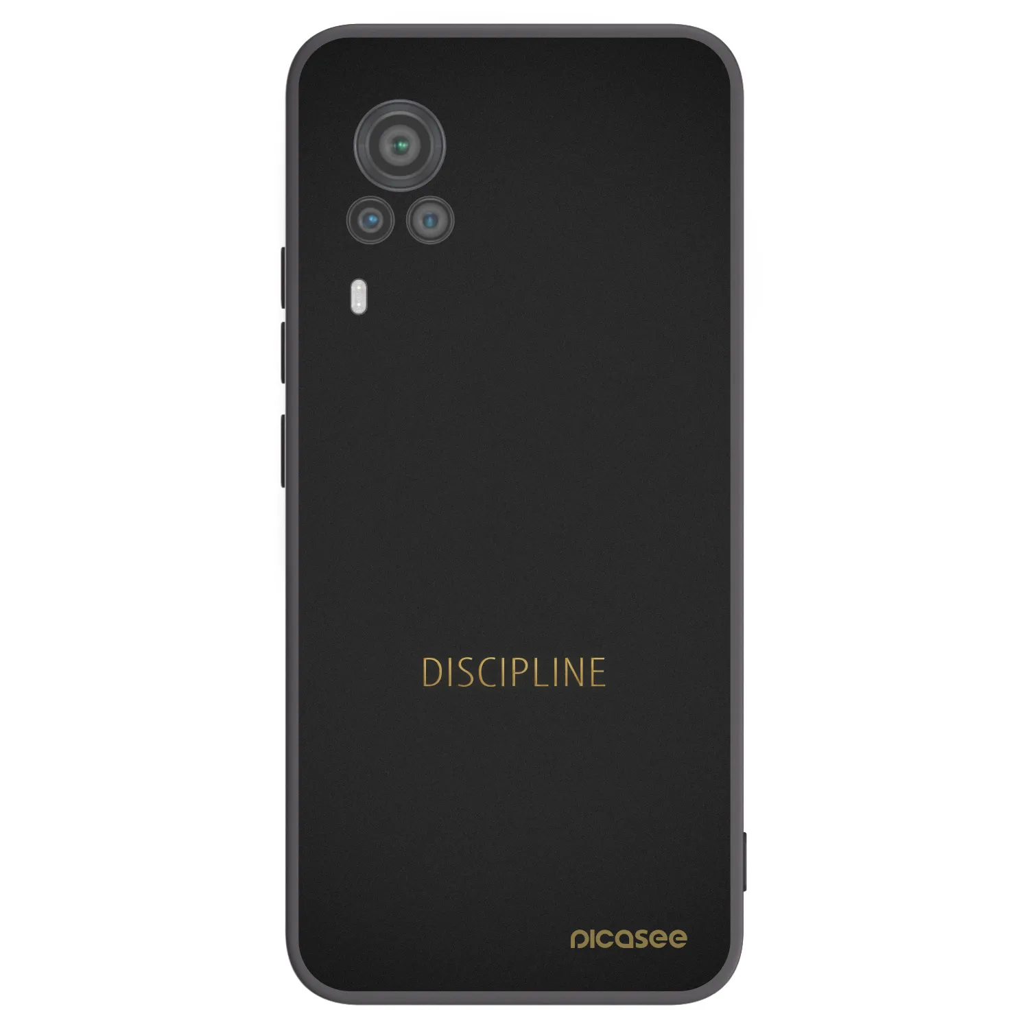 Picasee silikonowe czarne etui na Vivo X60 Pro 5G - Discipline