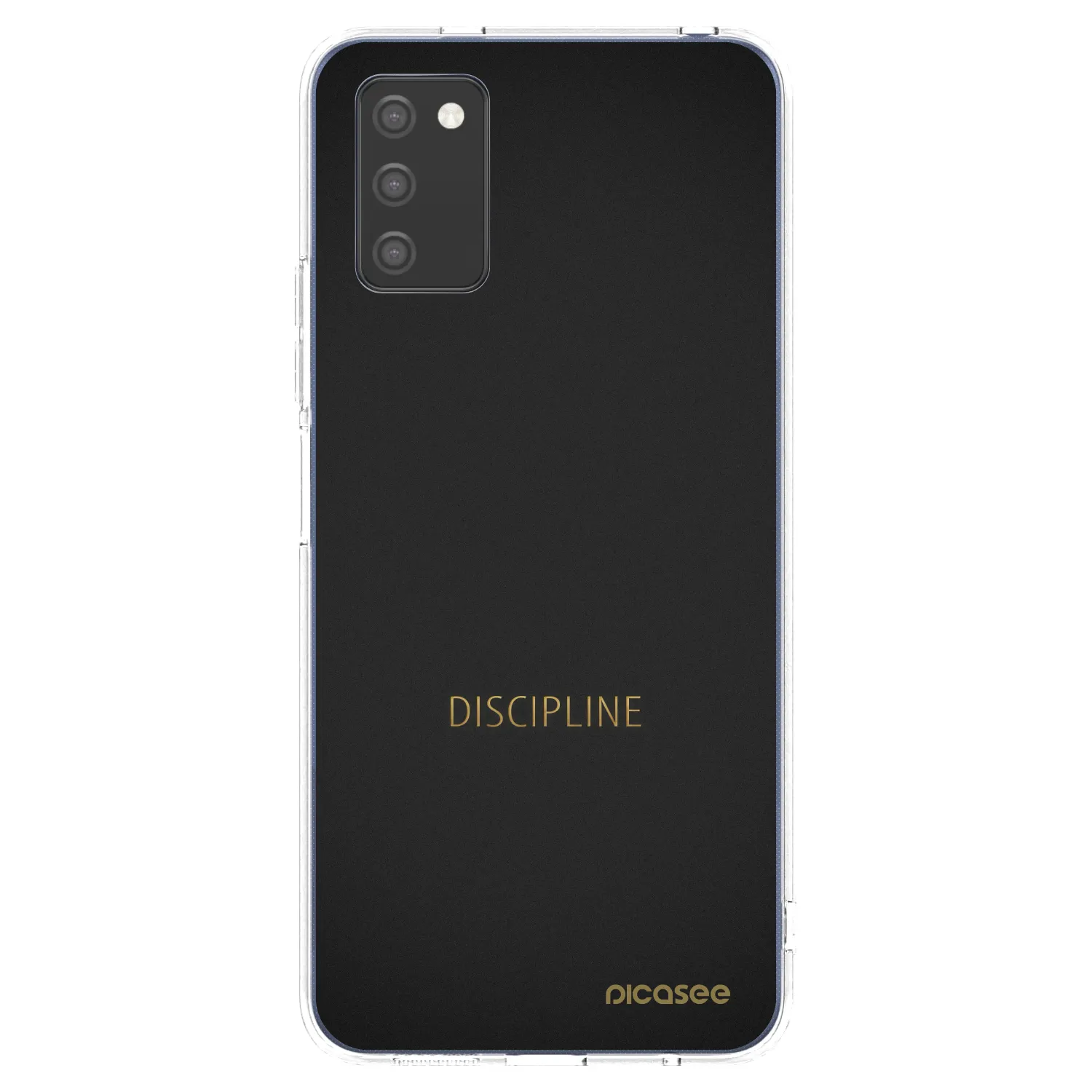 Picasee silikonowe przeźroczyste etui na Samsung Galaxy A03s A037G - Discipline