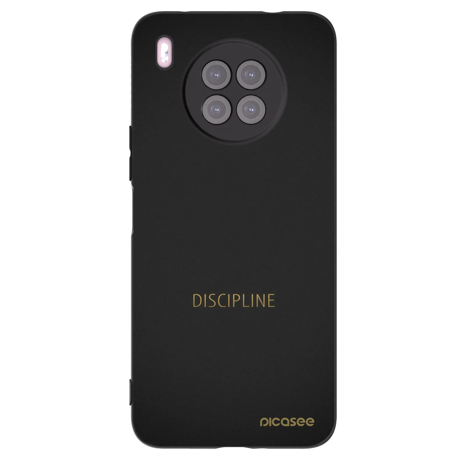 Picasee silikonowe czarne etui na Huawei Nova 8i - Discipline
