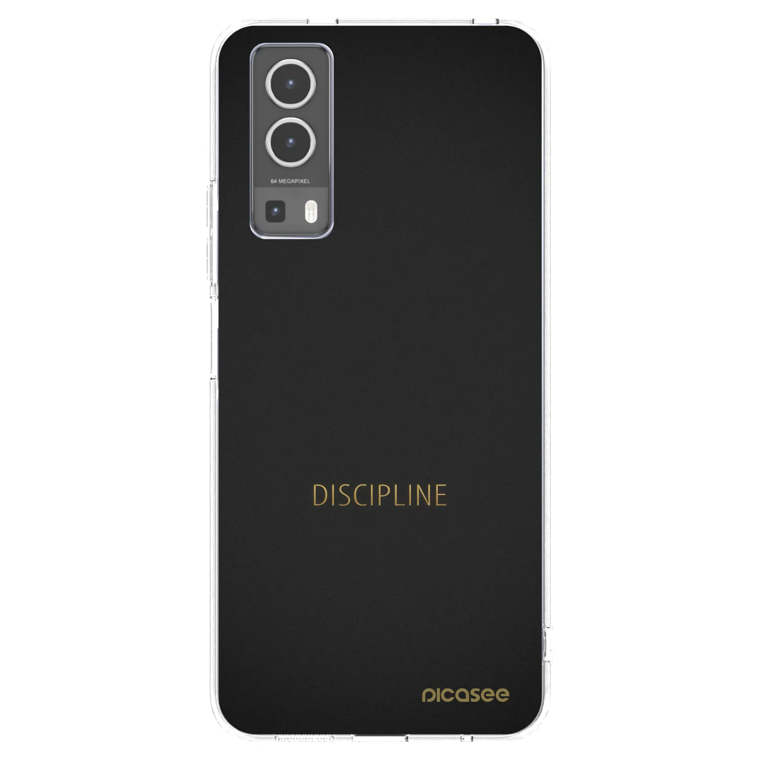 Picasee silikonowe przeźroczyste etui na Vivo Y72 5G - Discipline