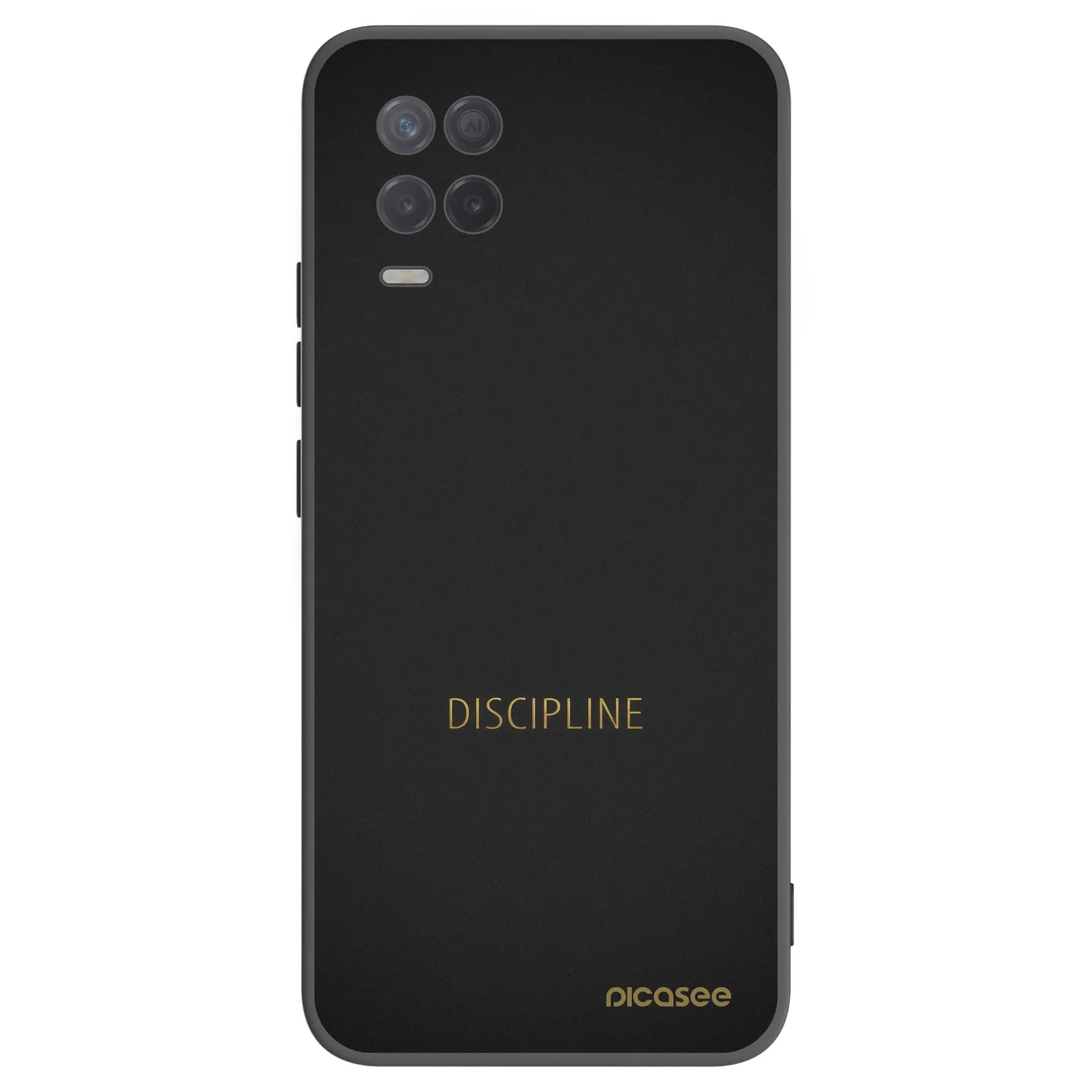 Picasee silikonowe czarne etui na Realme 8 5G - Discipline
