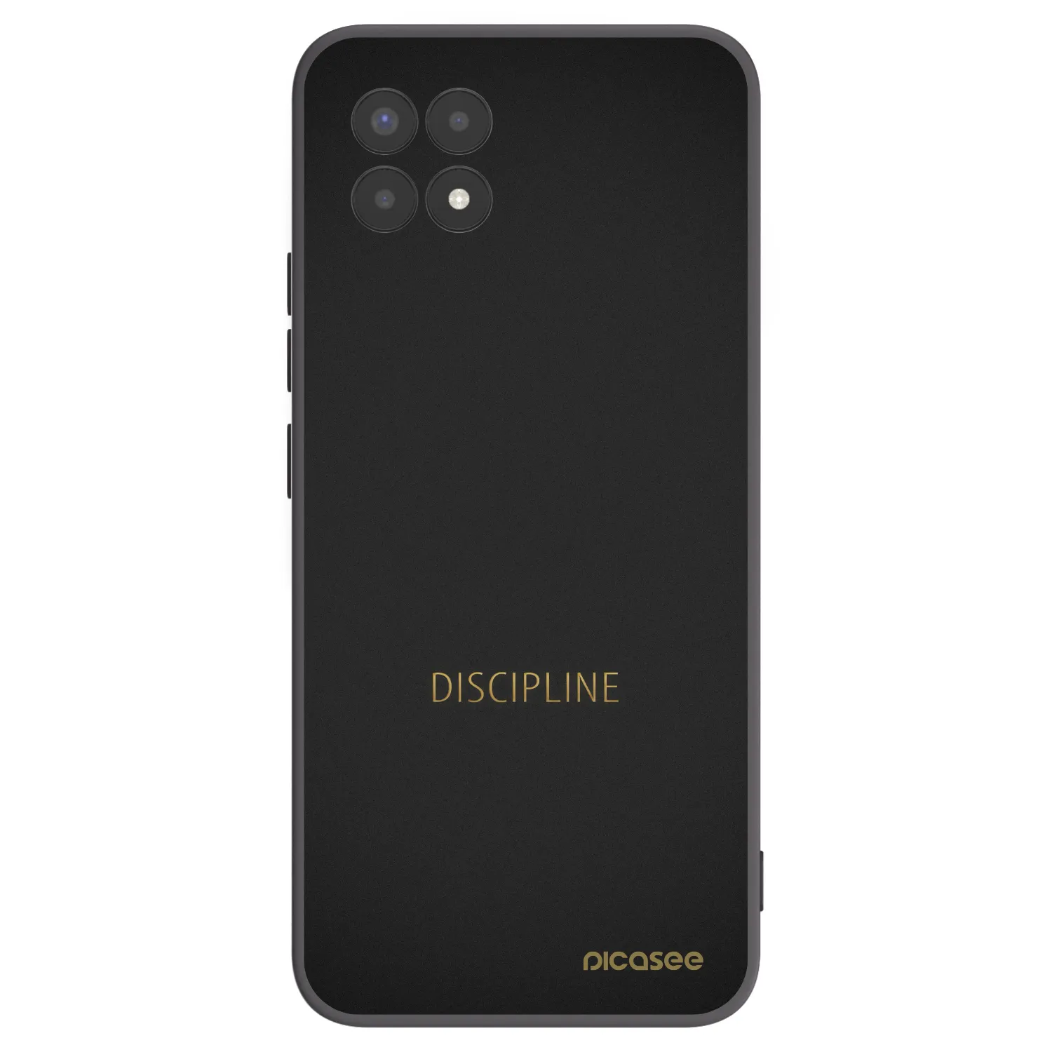 Picasee silikonowe czarne etui na Realme 8i - Discipline