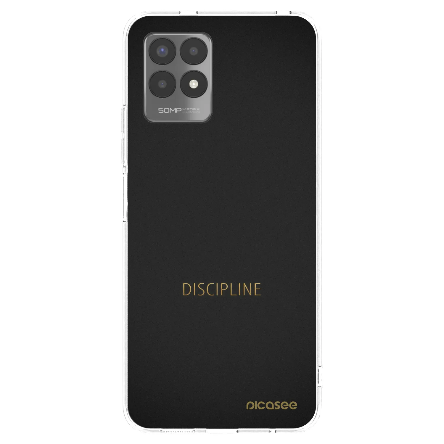 Picasee silikonowe przeźroczyste etui na Realme 8i - Discipline