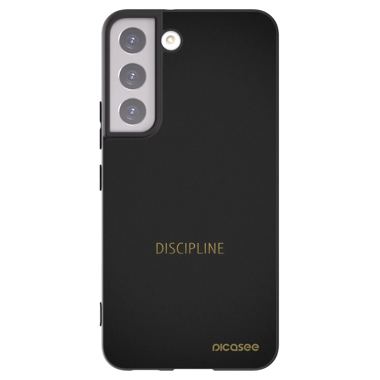 Picasee silikonowe czarne etui na Samsung Galaxy S22 5G - Discipline