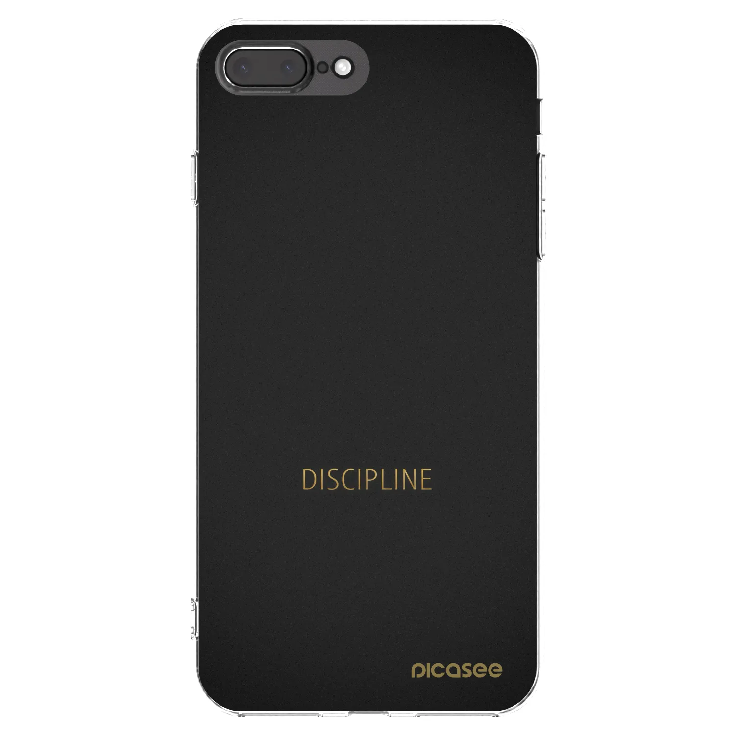 Picasee silikonowe przeźroczyste etui na Apple iPhone 7 Plus - Discipline