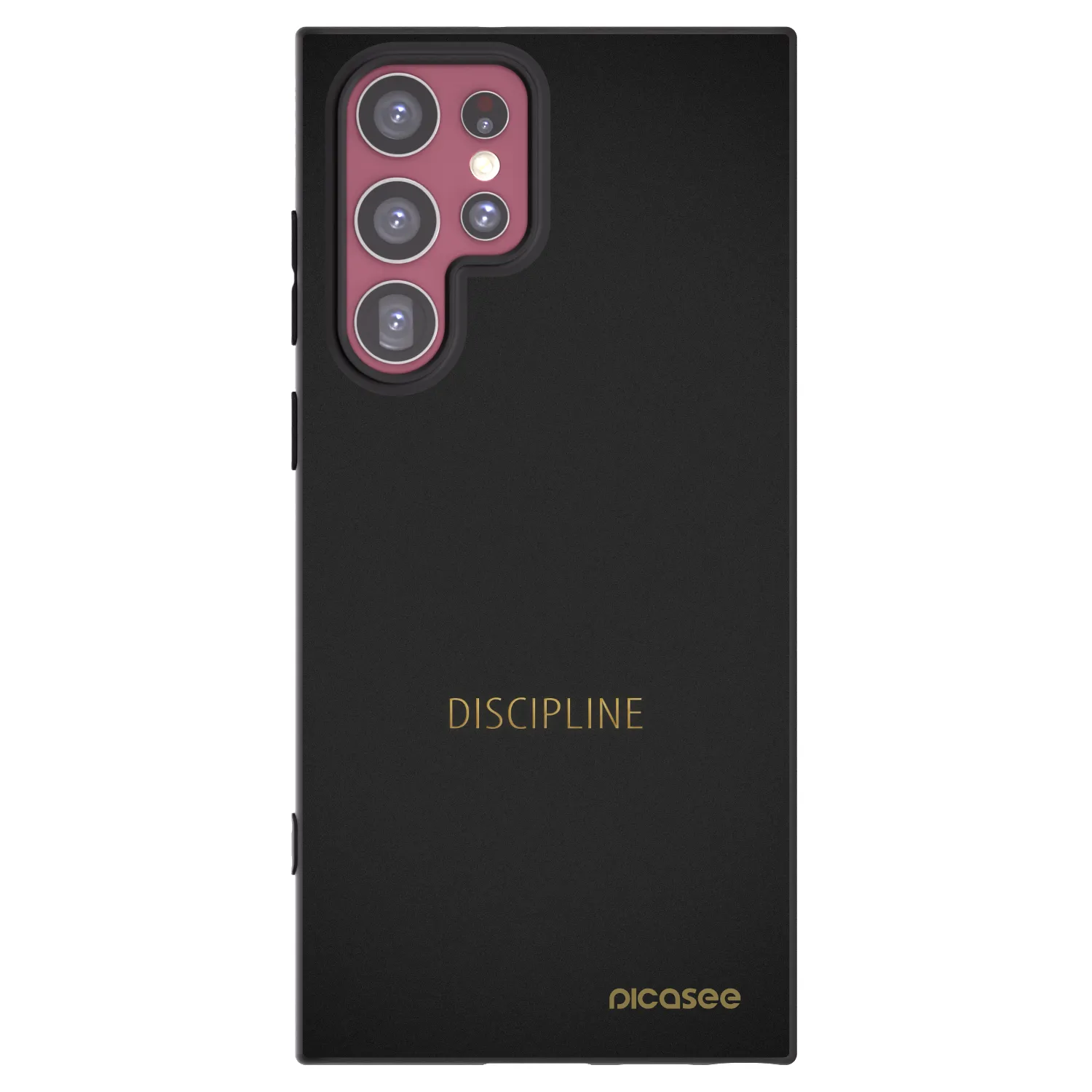 Picasee silikonowe czarne etui na Samsung Galaxy S22 Ultra 5G - Discipline
