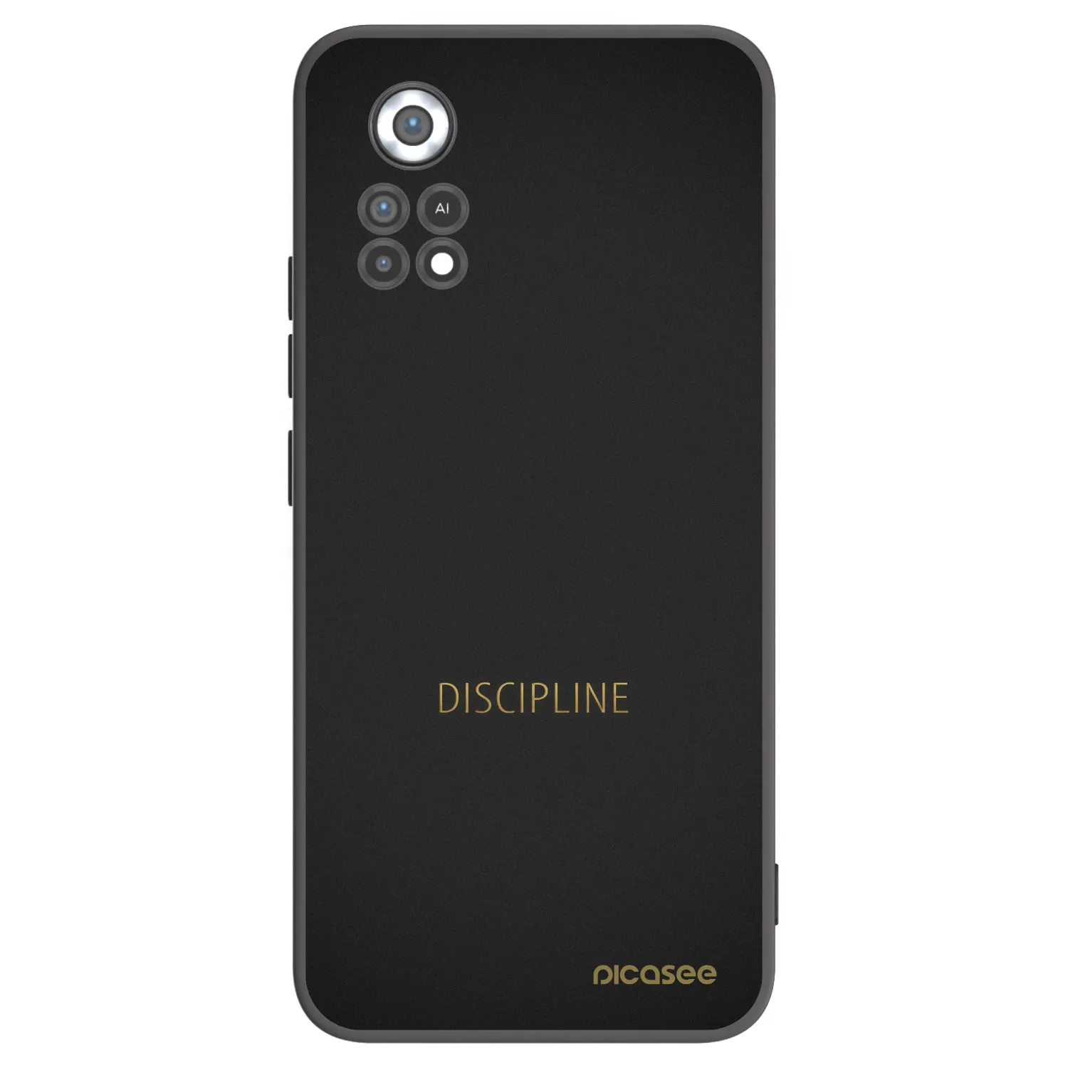 Picasee silikonowe czarne etui na Xiaomi Poco X4 Pro 5G - Discipline