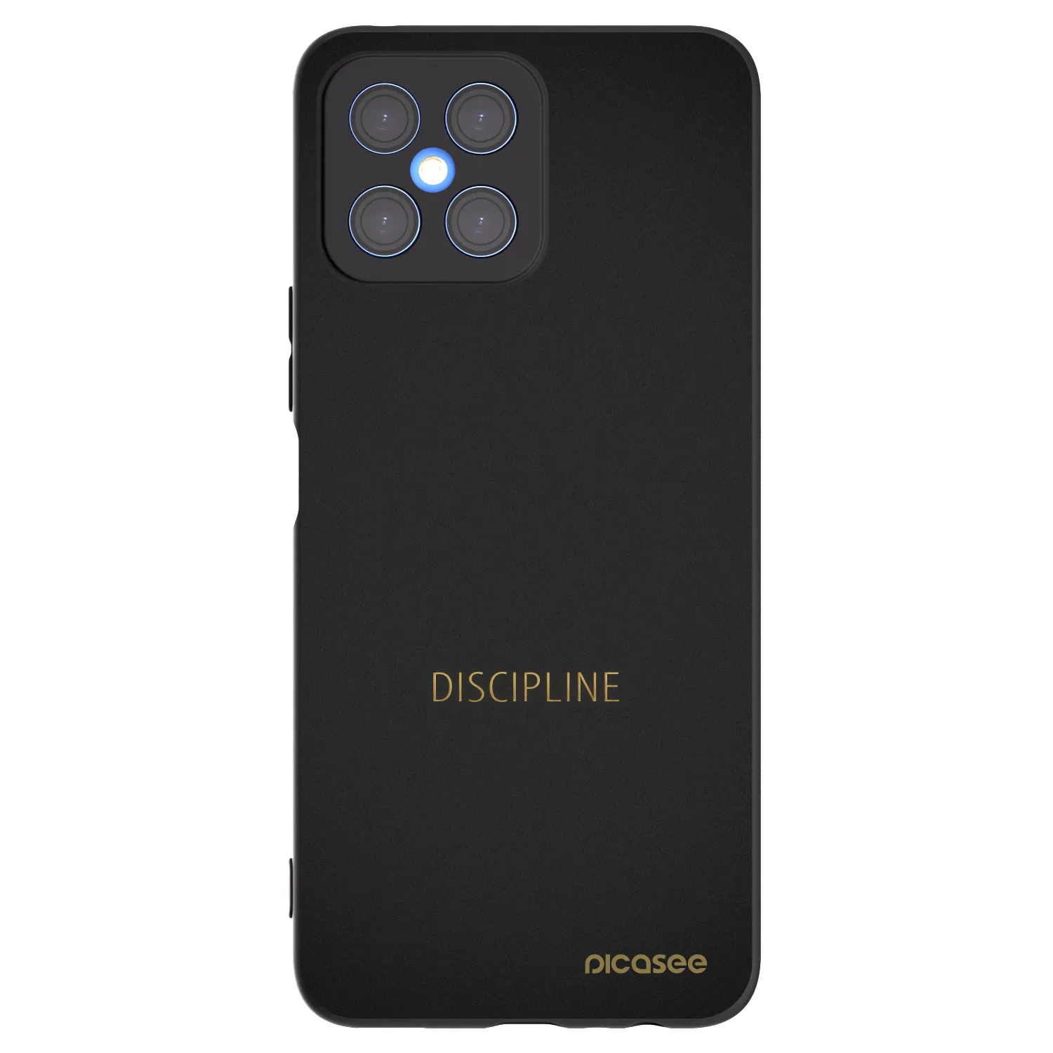 Picasee silikonowe czarne etui na Honor X8 4G - Discipline