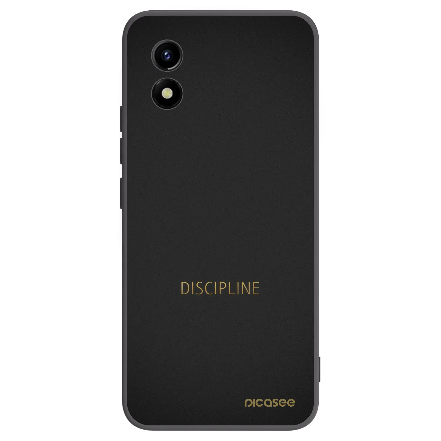 Picasee silikonowe czarne etui na Vivo Y01 - Discipline