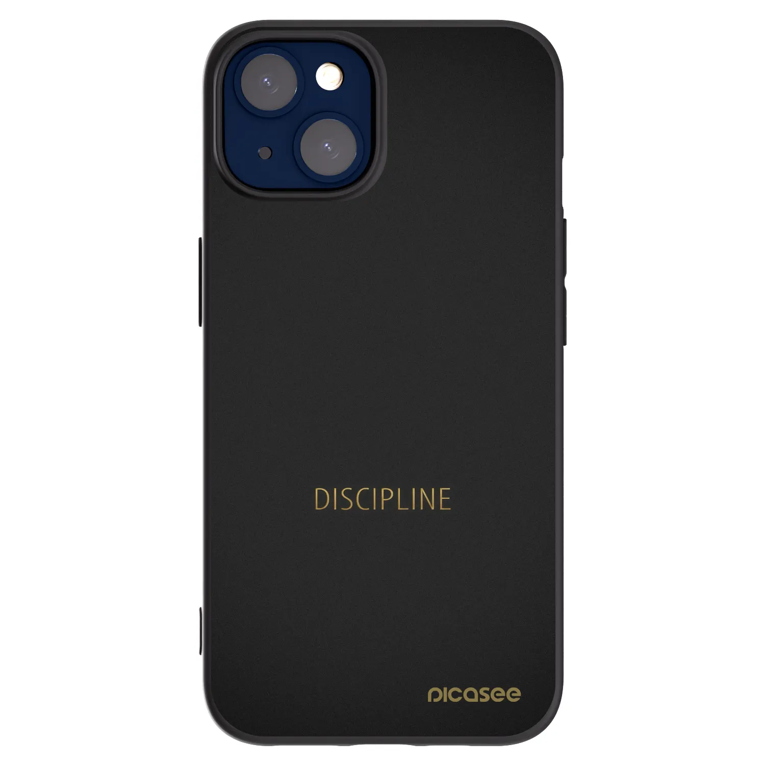Picasee silikonowe czarne etui na Apple iPhone 14 - Discipline