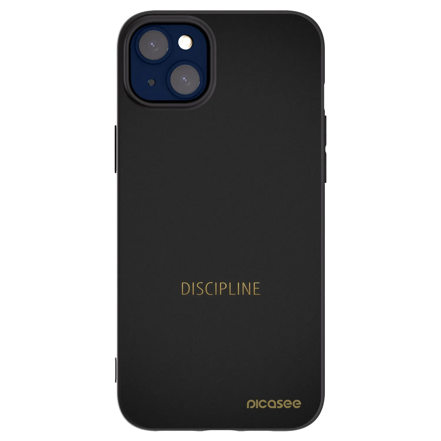 Picasee silikonowe czarne etui na Apple iPhone 14 Plus - Discipline