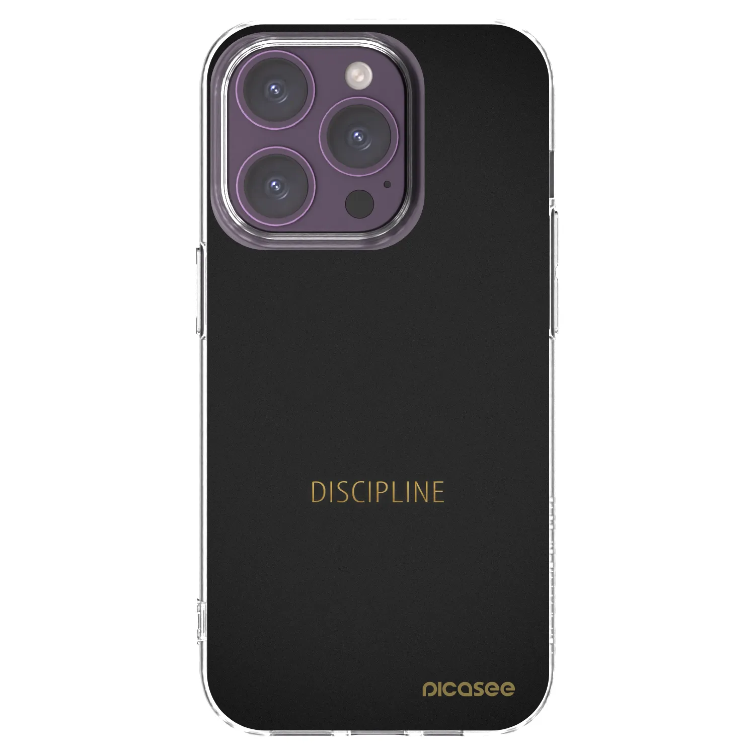 Picasee silikonowe przeźroczyste etui na Apple iPhone 14 Pro - Discipline