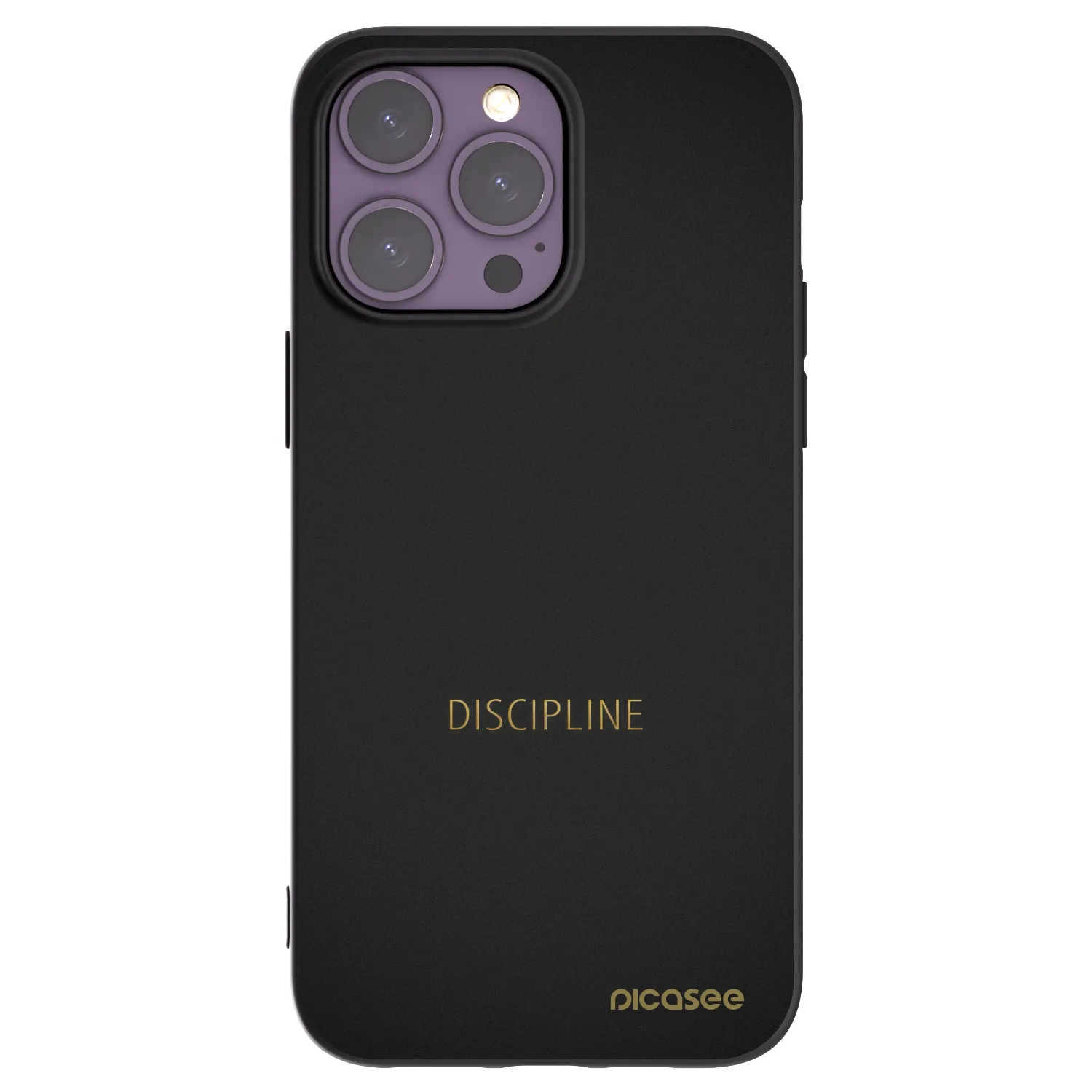Picasee silikonowe czarne etui na Apple iPhone 14 Pro Max - Discipline