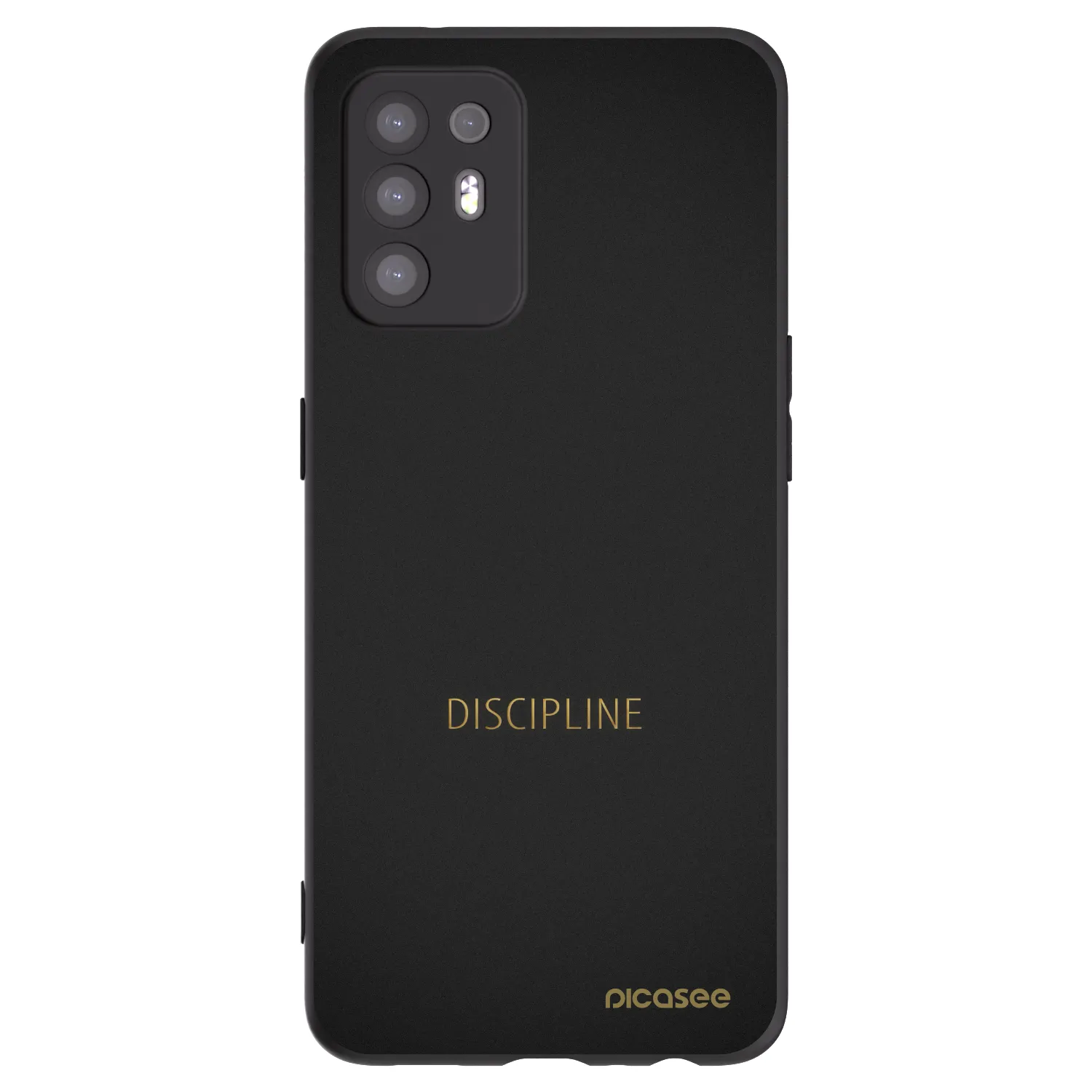 Picasee silikonowe czarne etui na OPPO A94 5G - Discipline