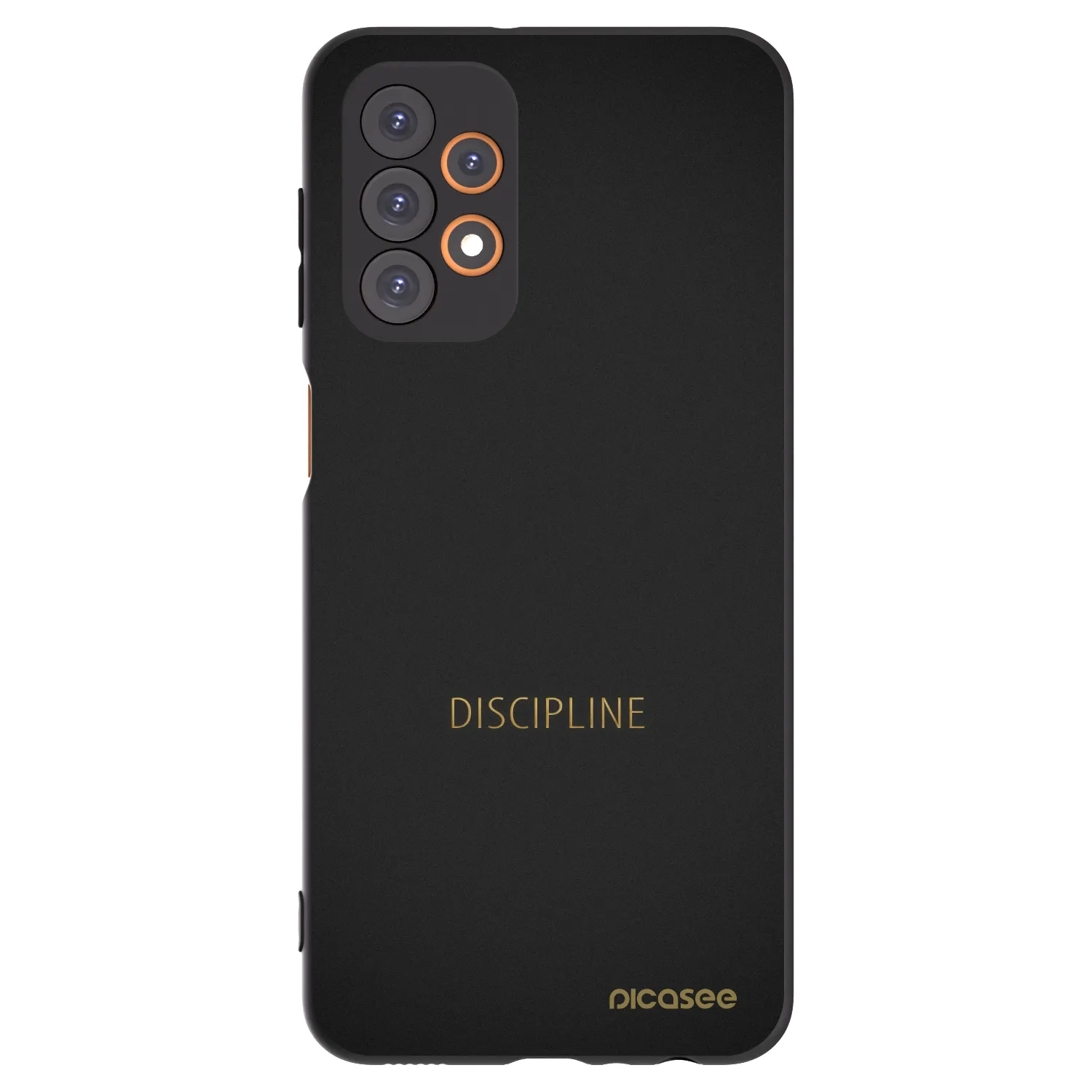Picasee silikonowe czarne etui na Samsung Galaxy A23 A235F 4G - Discipline
