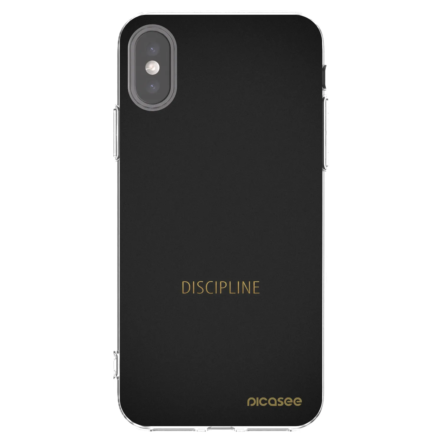 Picasee silikonowe przeźroczyste etui na Apple iPhone X/XS - Discipline