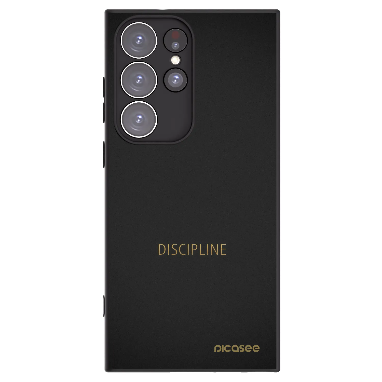Picasee silikonowe czarne etui na Samsung Galaxy S23 Ultra 5G - Discipline