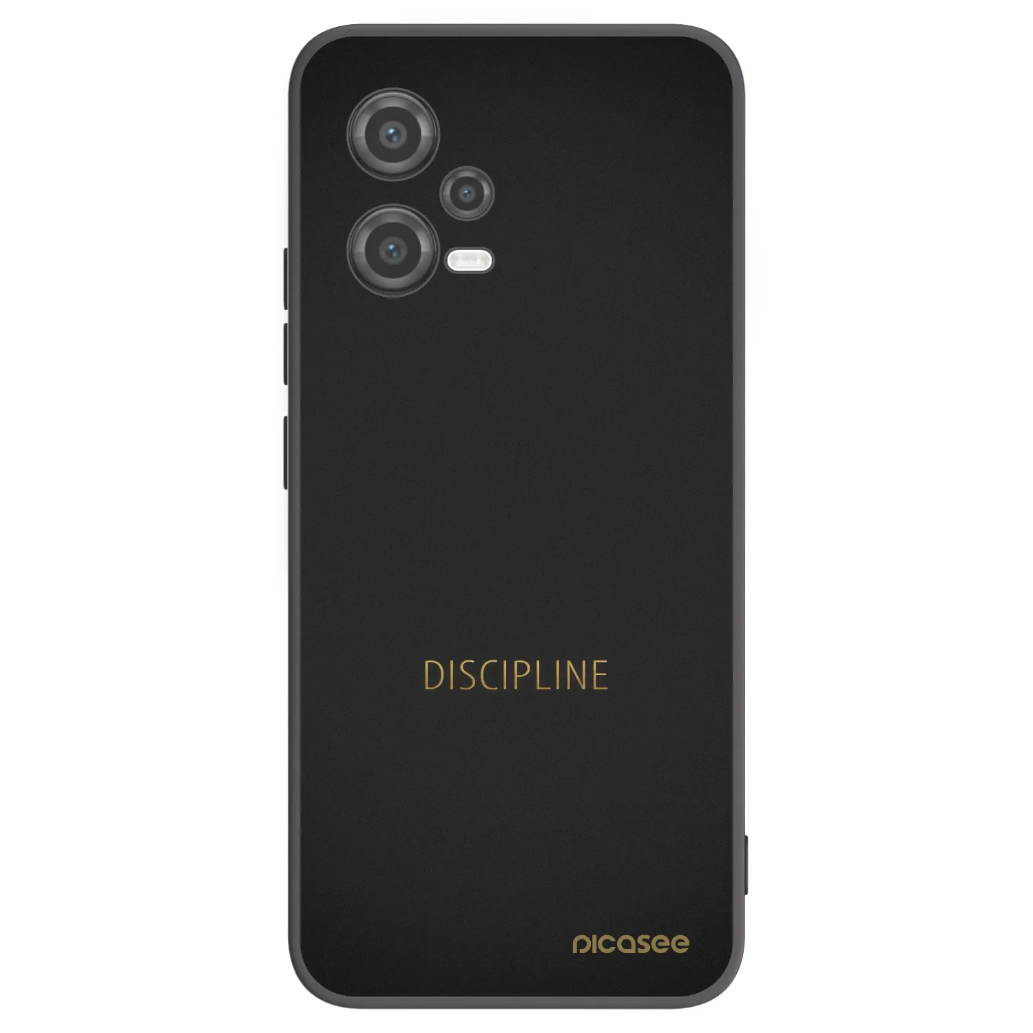 Picasee silikonowe czarne etui na Xiaomi Poco X5 - Discipline