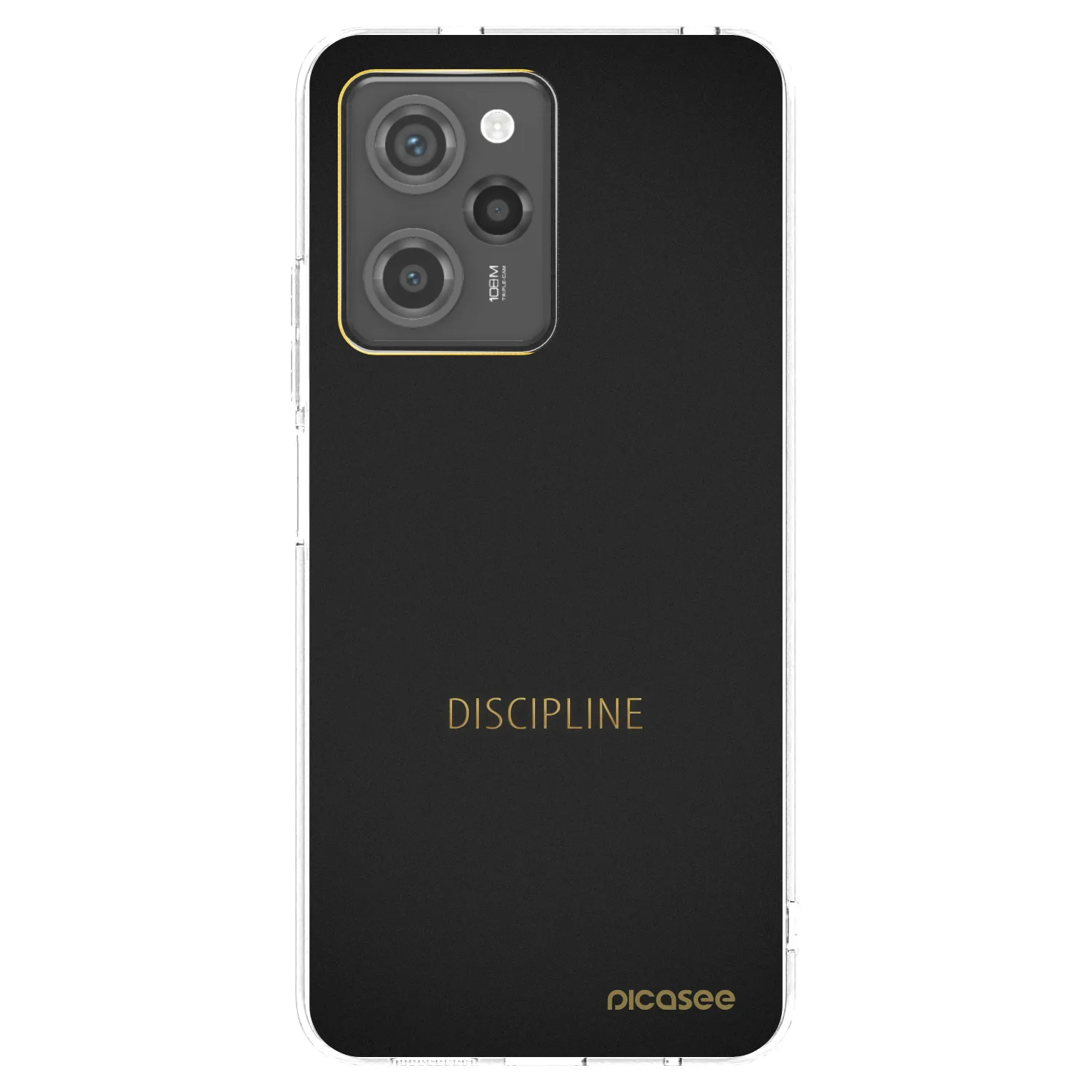 Picasee silikonowe czarne etui na Xiaomi Poco X5 Pro - Discipline