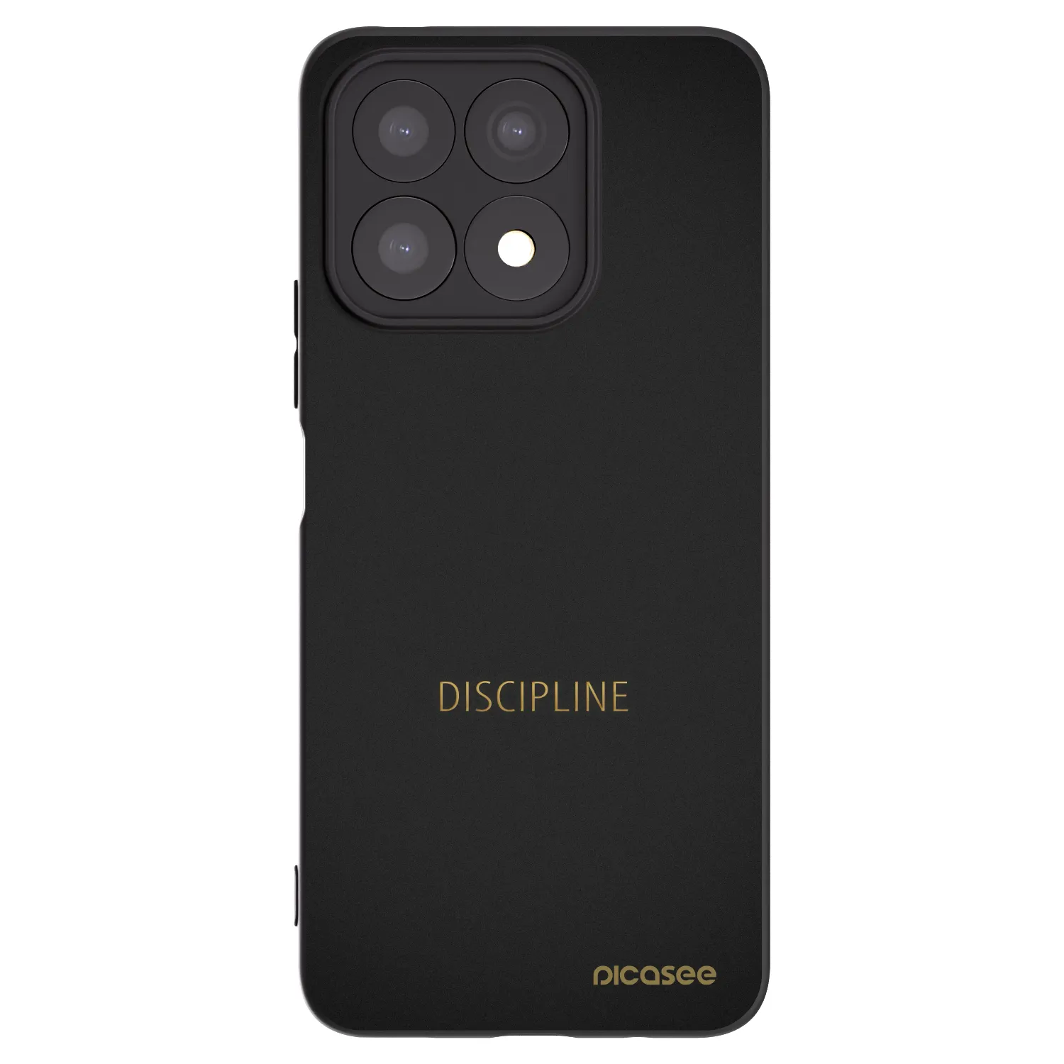 Picasee silikonowe czarne etui na Honor X8a - Discipline