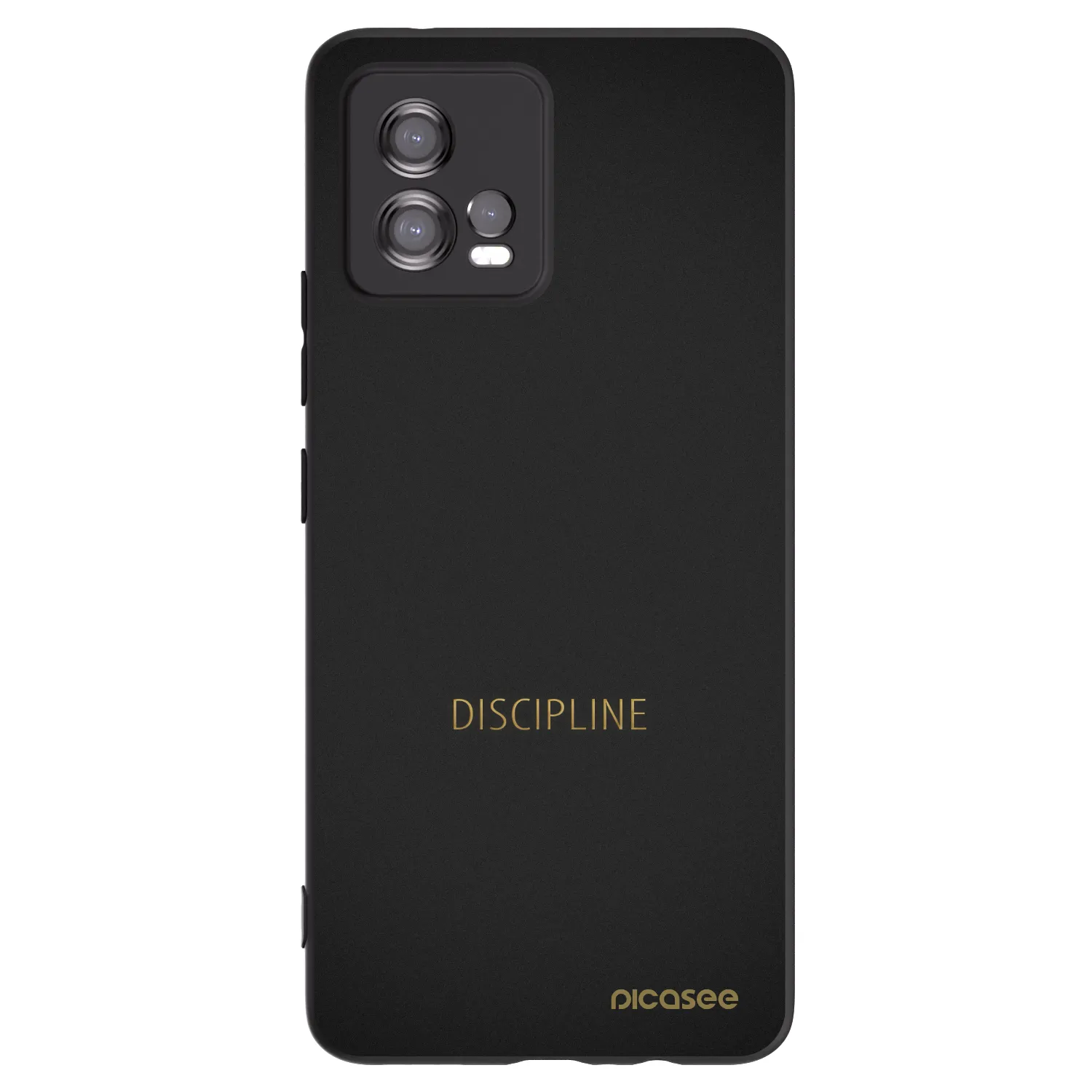 Picasee silikonowe czarne etui na Motorola Moto G72 - Discipline