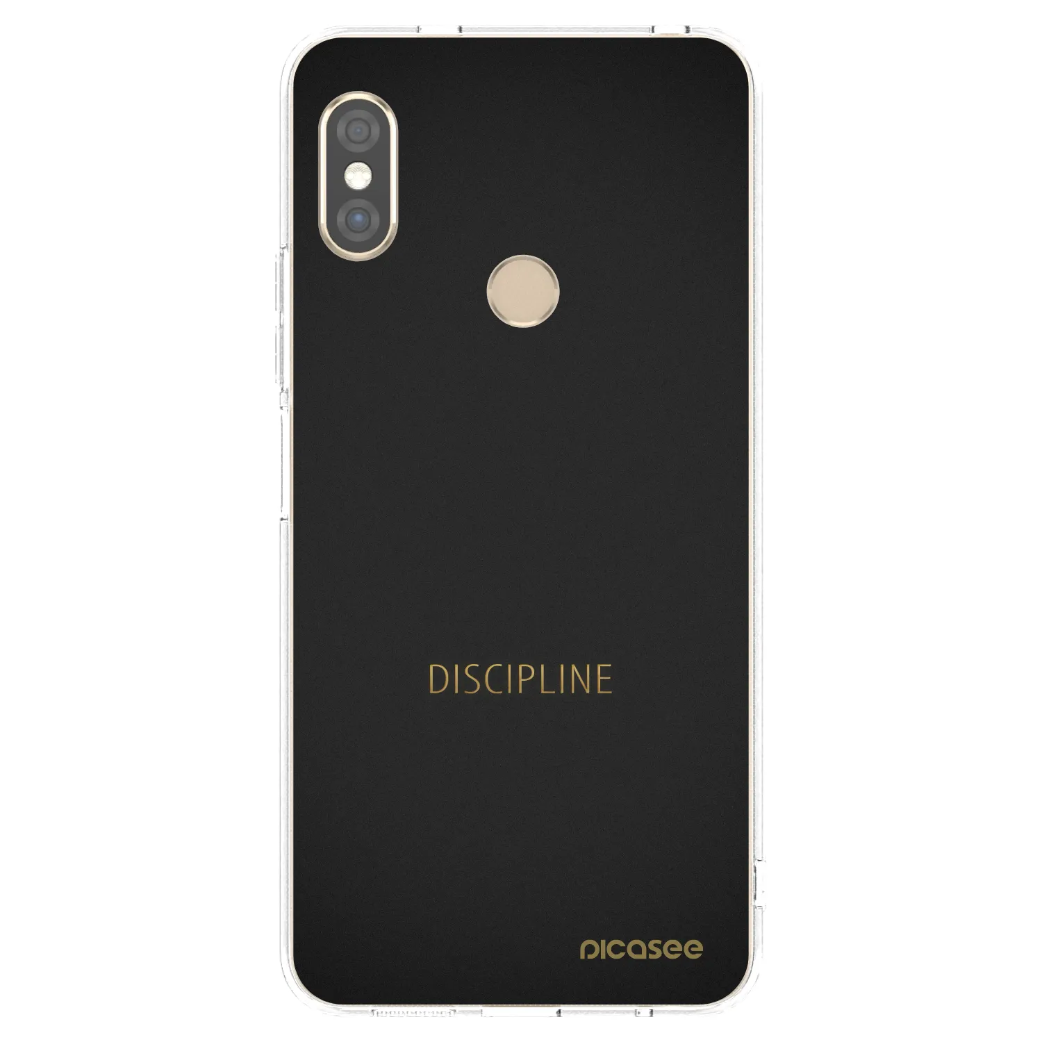 Picasee silikonowe przeźroczyste etui na Xiaomi Redmi Note 5 Global - Discipline