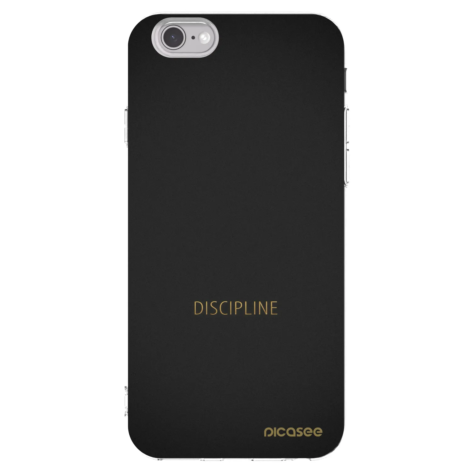 Picasee silikonowe przeźroczyste etui na Apple iPhone 6/6S - Discipline