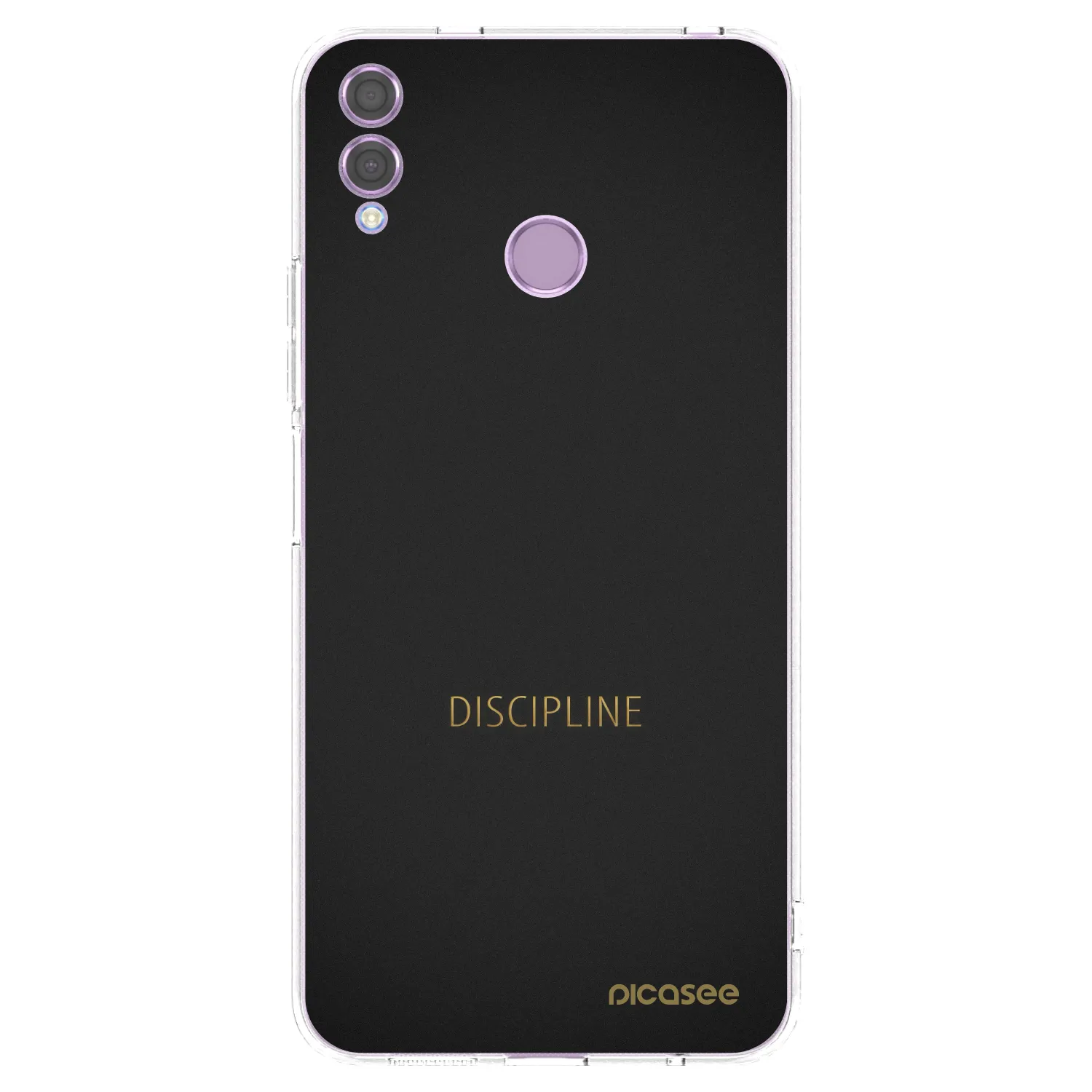 Picasee silikonowe przeźroczyste etui na Honor 8X - Discipline