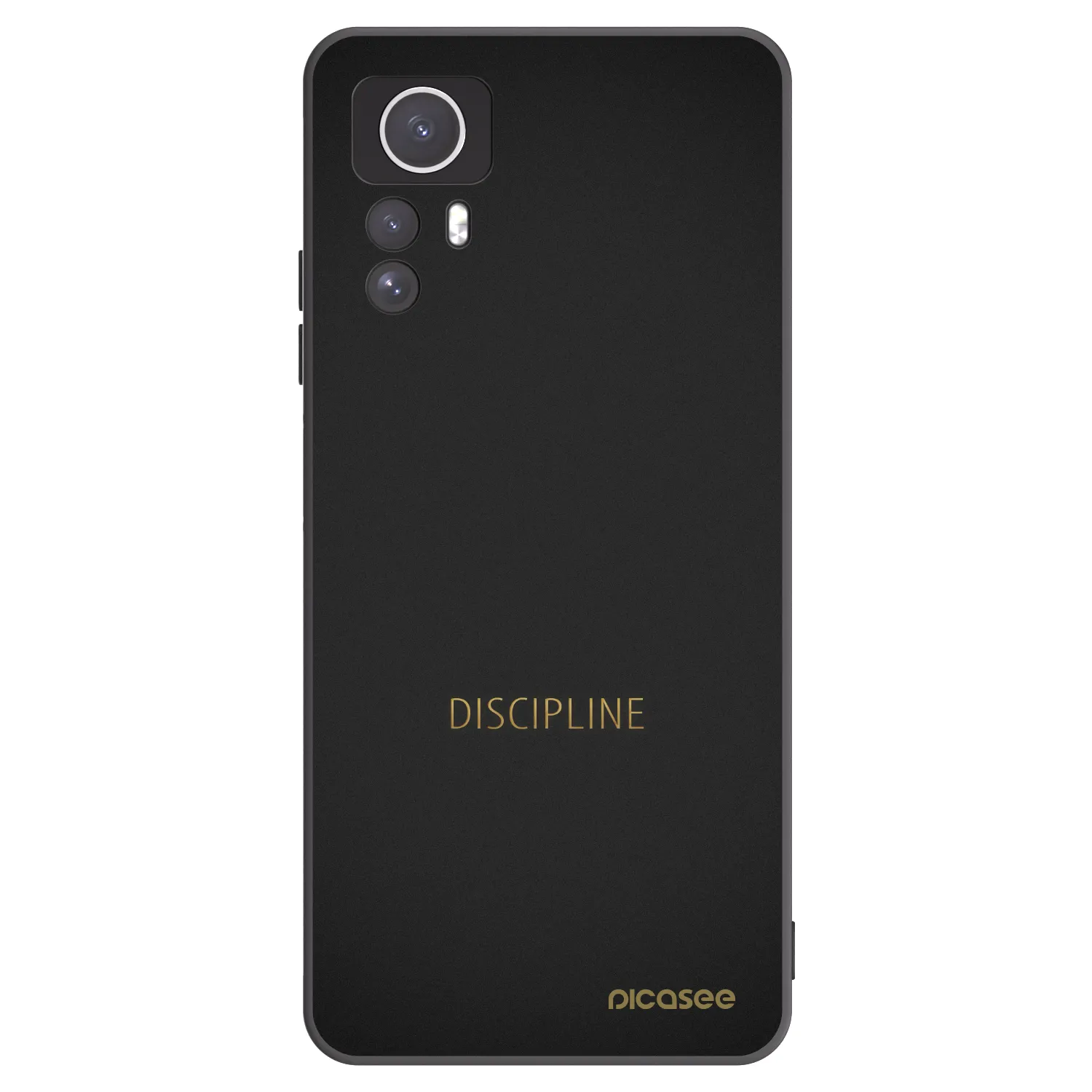 Picasee silikonowe czarne etui na Xiaomi Redmi Note 12S - Discipline