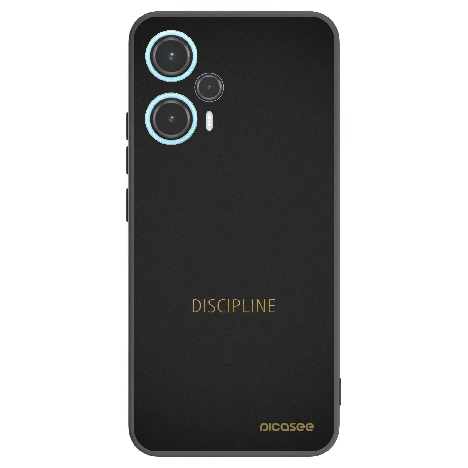 Picasee silikonowe czarne etui na Xiaomi Poco F5 - Discipline