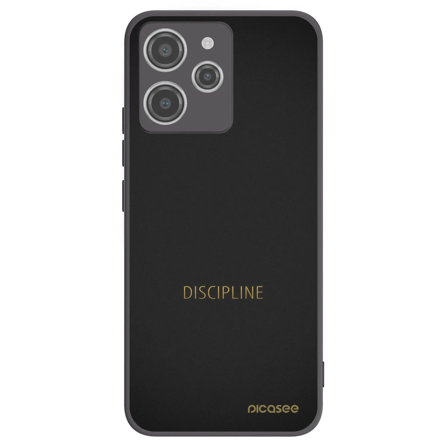Picasee silikonowe czarne etui na Xiaomi Redmi 12 4G - Discipline