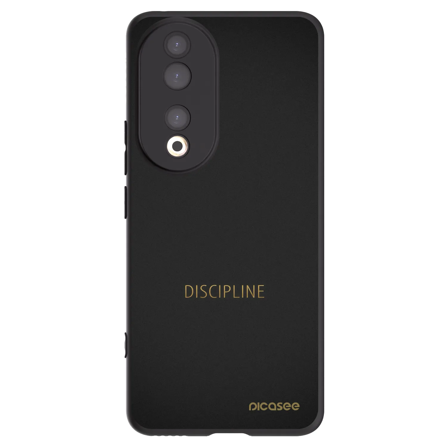 Picasee silikonowe czarne etui na Honor 90 5G - Discipline