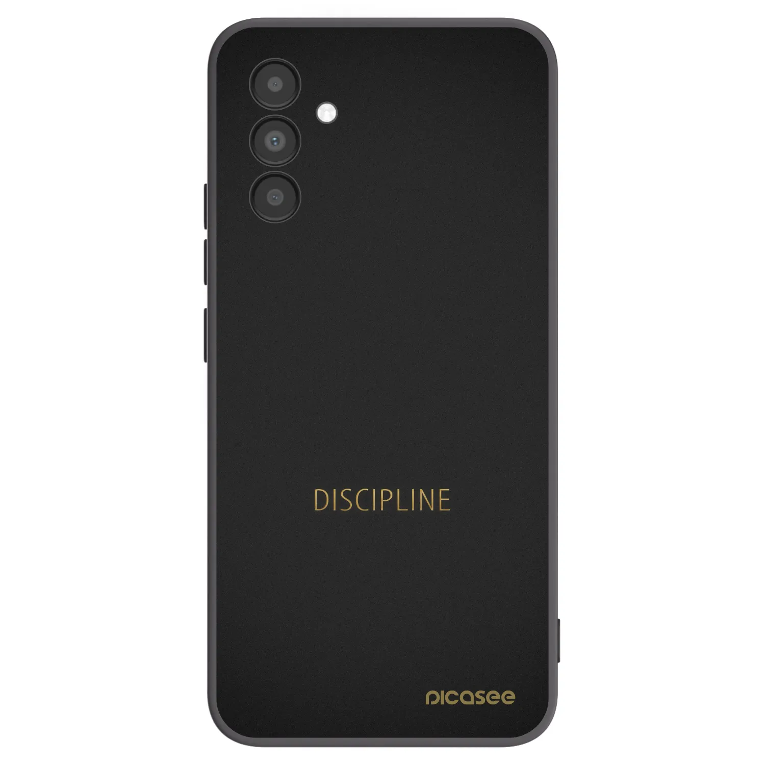 Picasee silikonowe czarne etui na Samsung Galaxy A04s A047F - Discipline