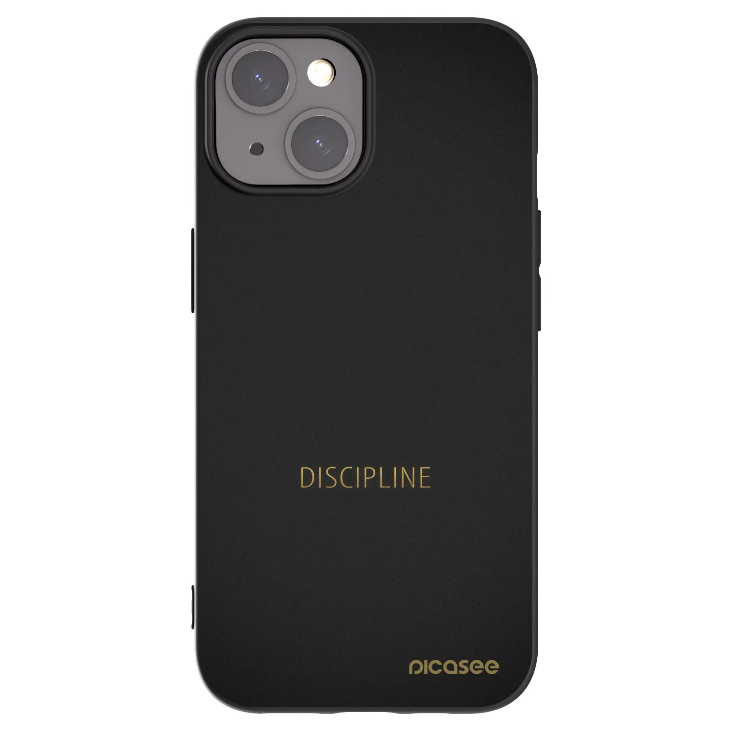 Picasee silikonowe czarne etui na Apple iPhone 15 - Discipline