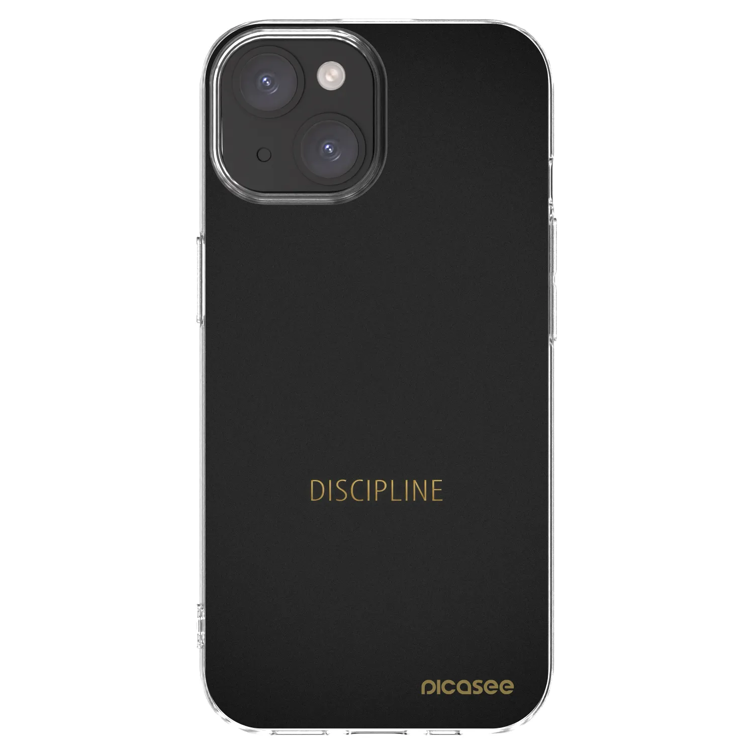 Picasee silikonowe przeźroczyste etui na Apple iPhone 15 - Discipline