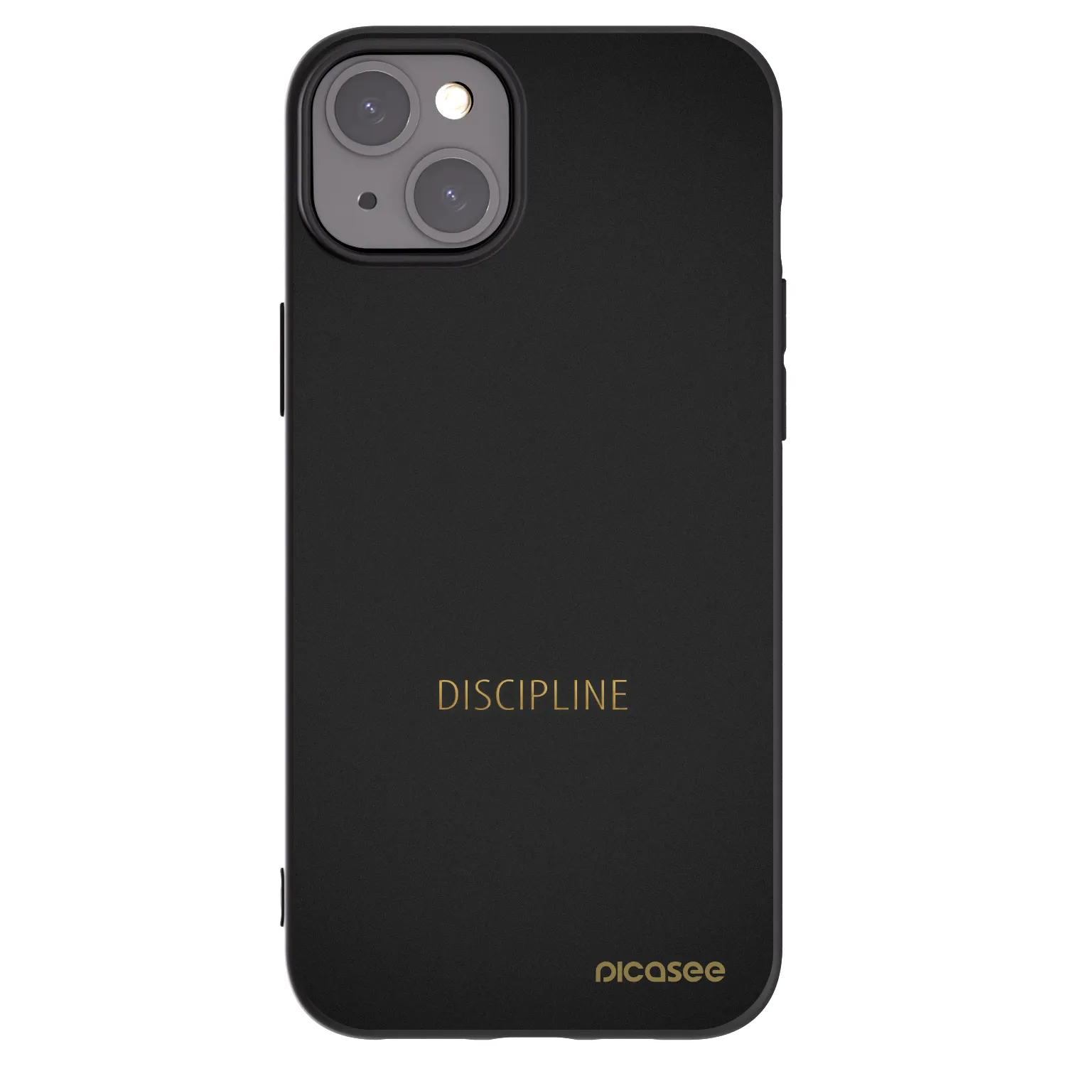 Picasee silikonowe czarne etui na Apple iPhone 15 Plus - Discipline