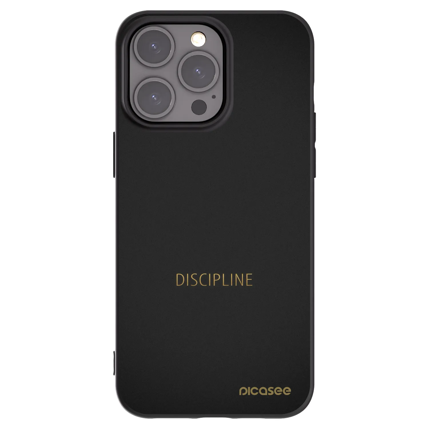 Picasee silikonowe czarne etui na Apple iPhone 15 Pro Max - Discipline