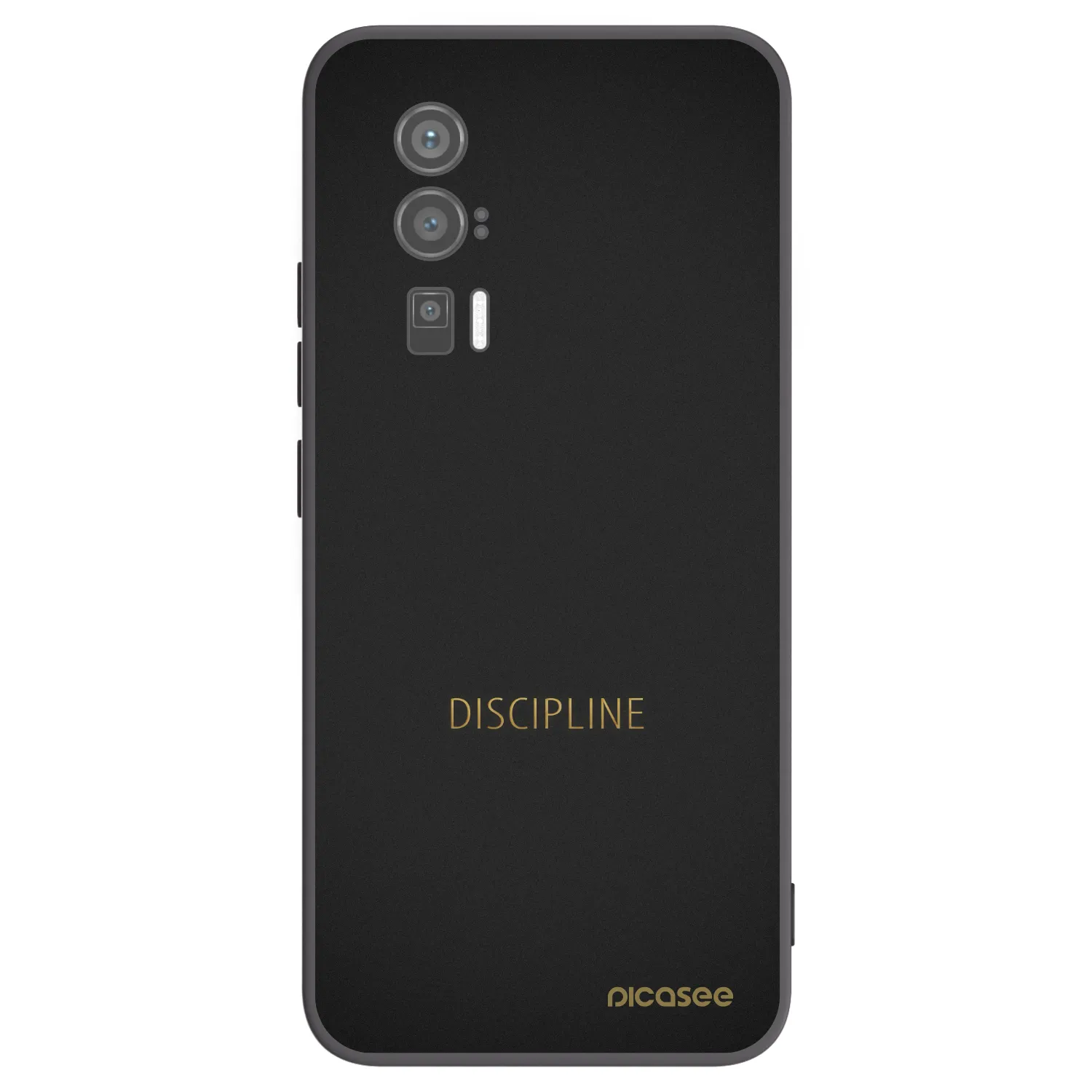 Picasee silikonowe czarne etui na Xiaomi Poco F5 Pro 5G - Discipline