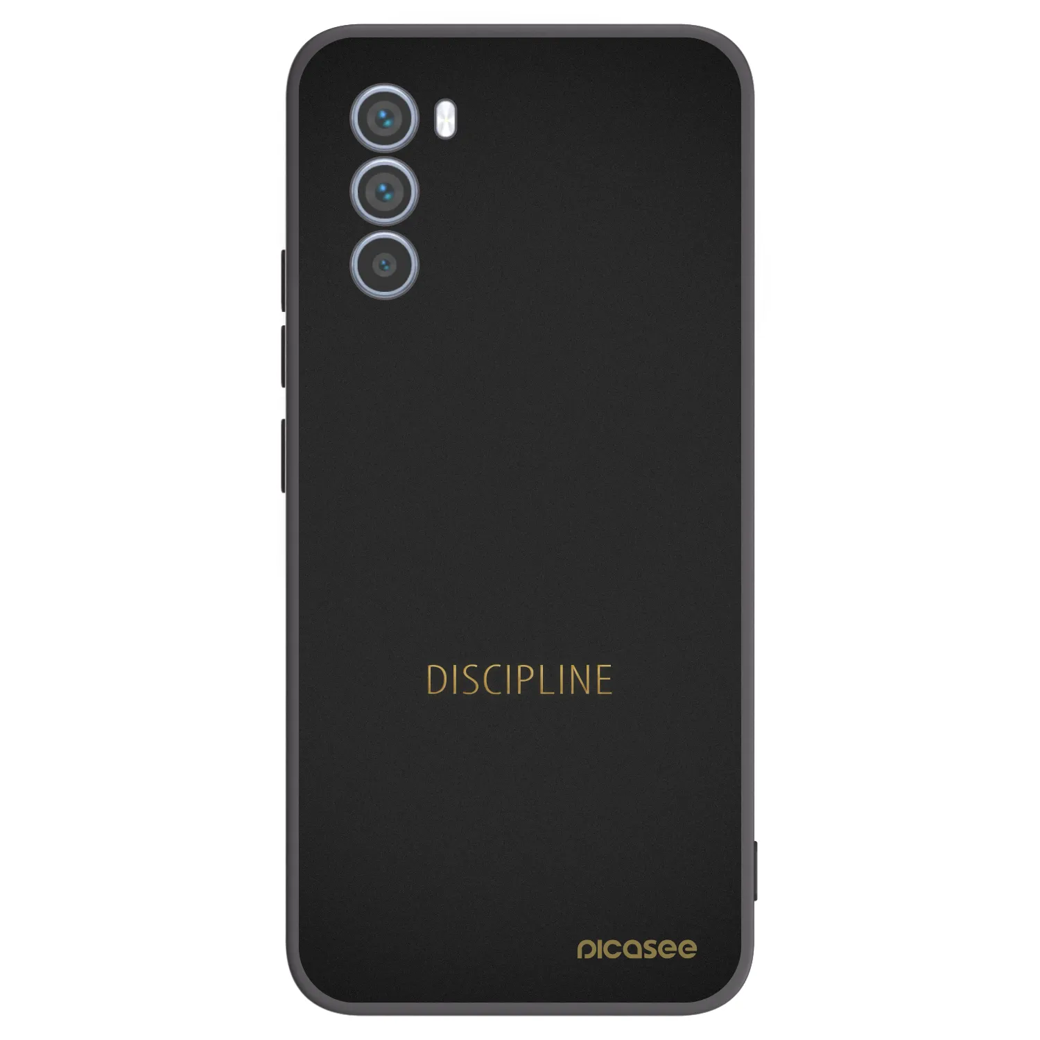 Picasee silikonowe czarne etui na Motorola Moto G62 - Discipline