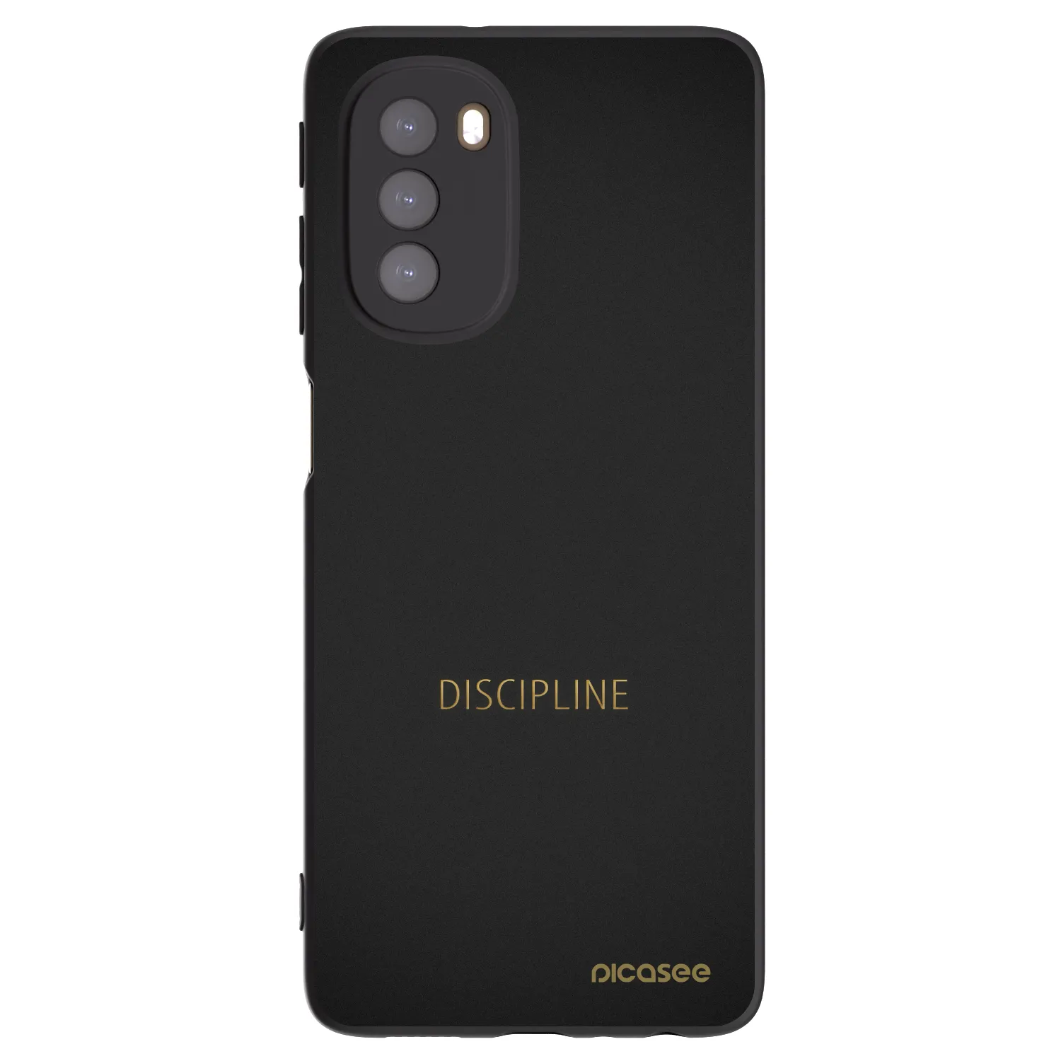 Picasee silikonowe czarne etui na Motorola Moto G51 - Discipline