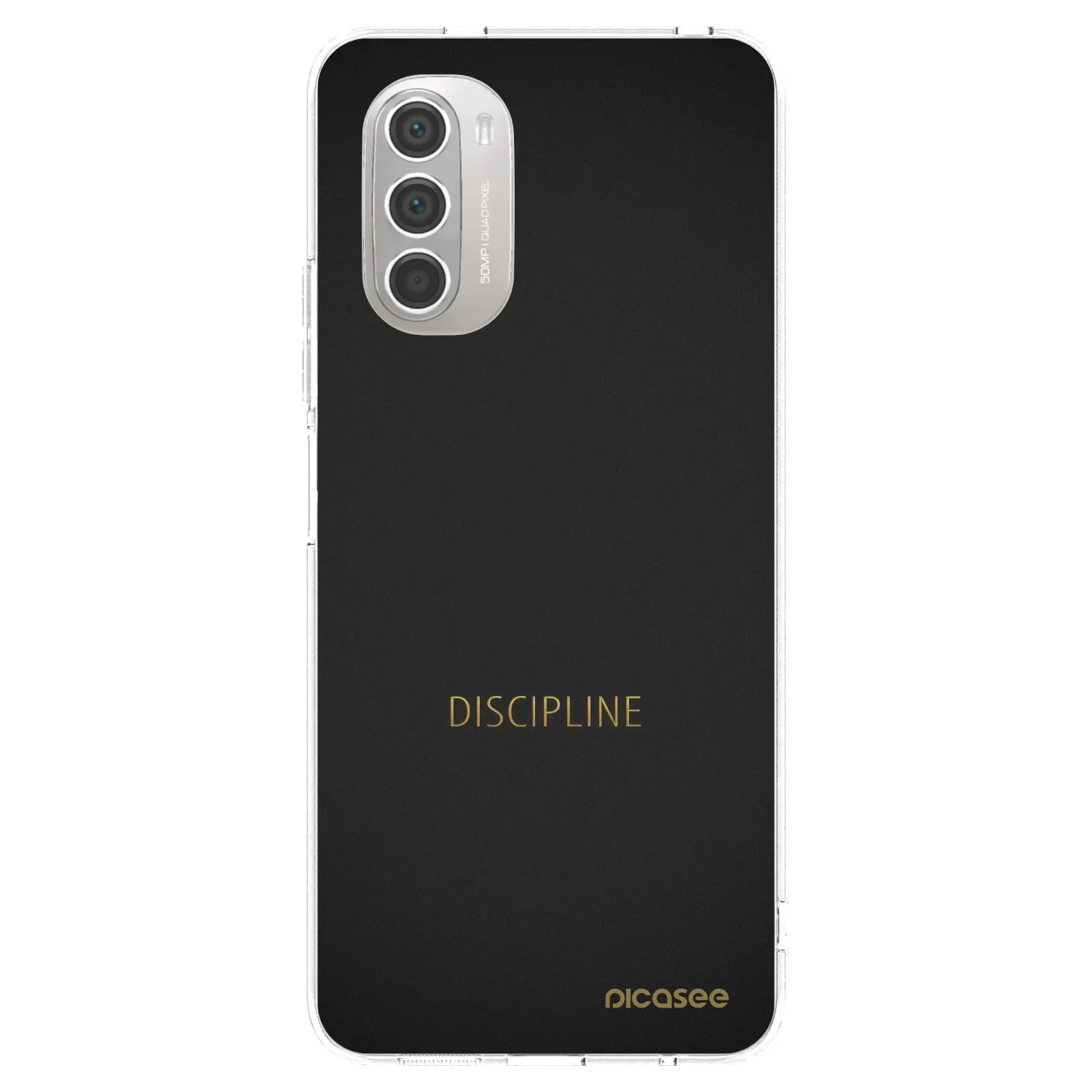 Picasee silikonowe przeźroczyste etui na Motorola Moto G51 - Discipline