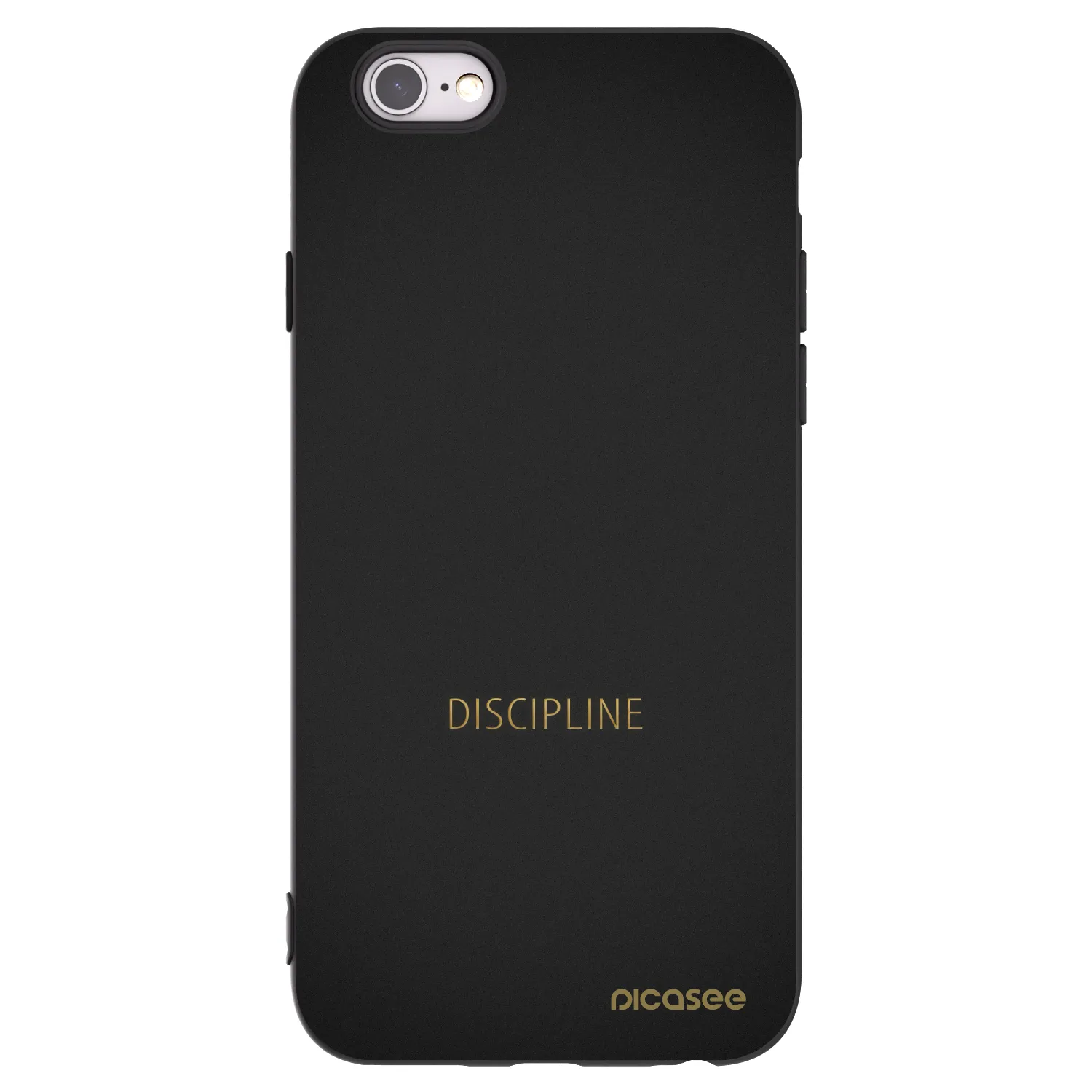 Picasee silikonowe czarne etui na Apple iPhone 6/6S - Discipline