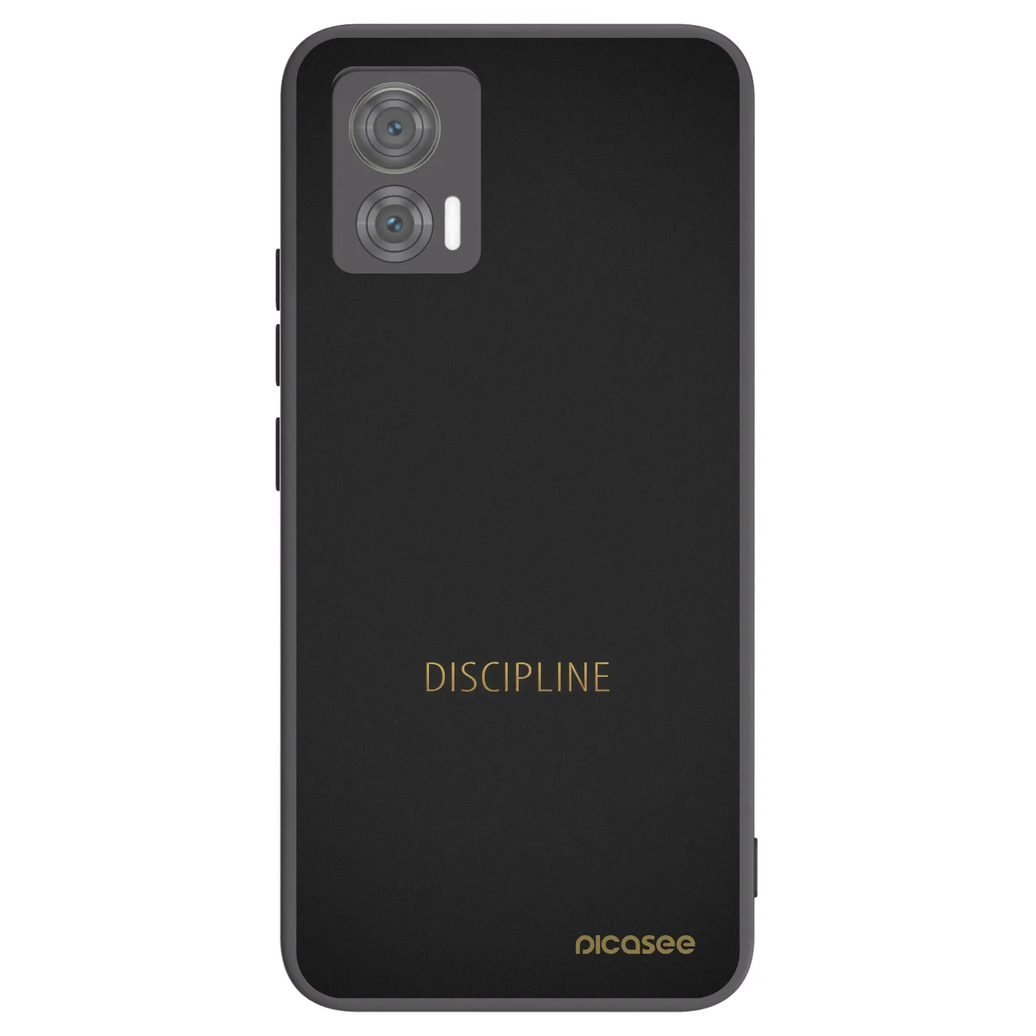 Picasee silikonowe czarne etui na Motorola Edge 30 Neo - Discipline