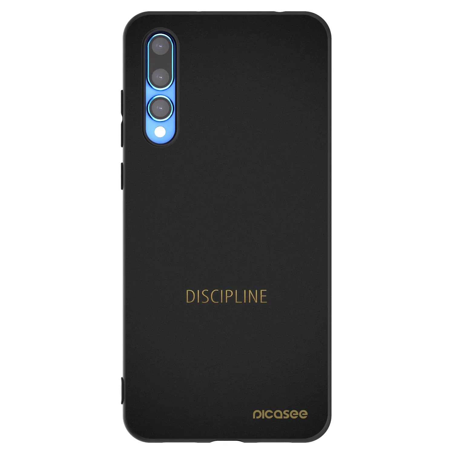 Picasee silikonowe czarne etui na Huawei P20 Pro - Discipline