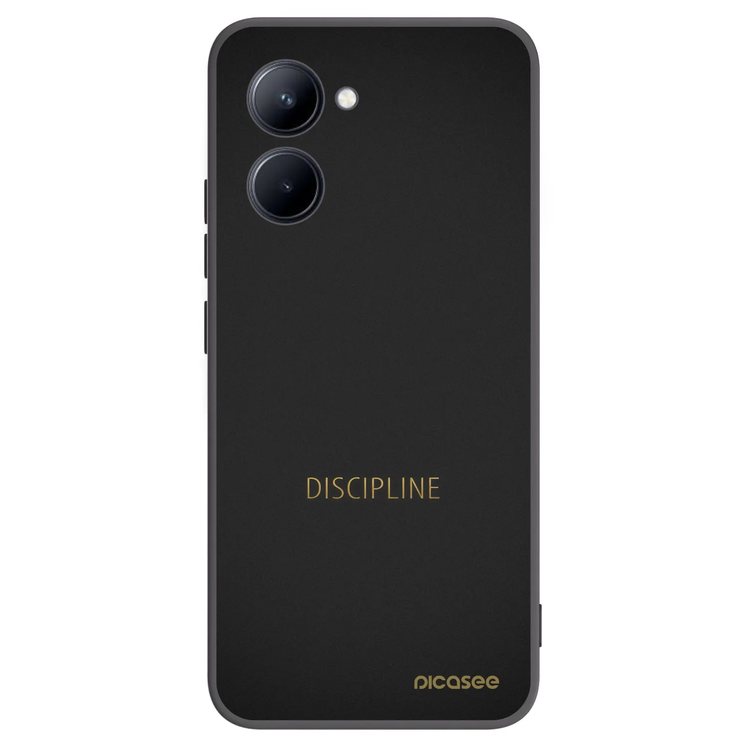Picasee silikonowe czarne etui na Realme C33 (2023) - Discipline