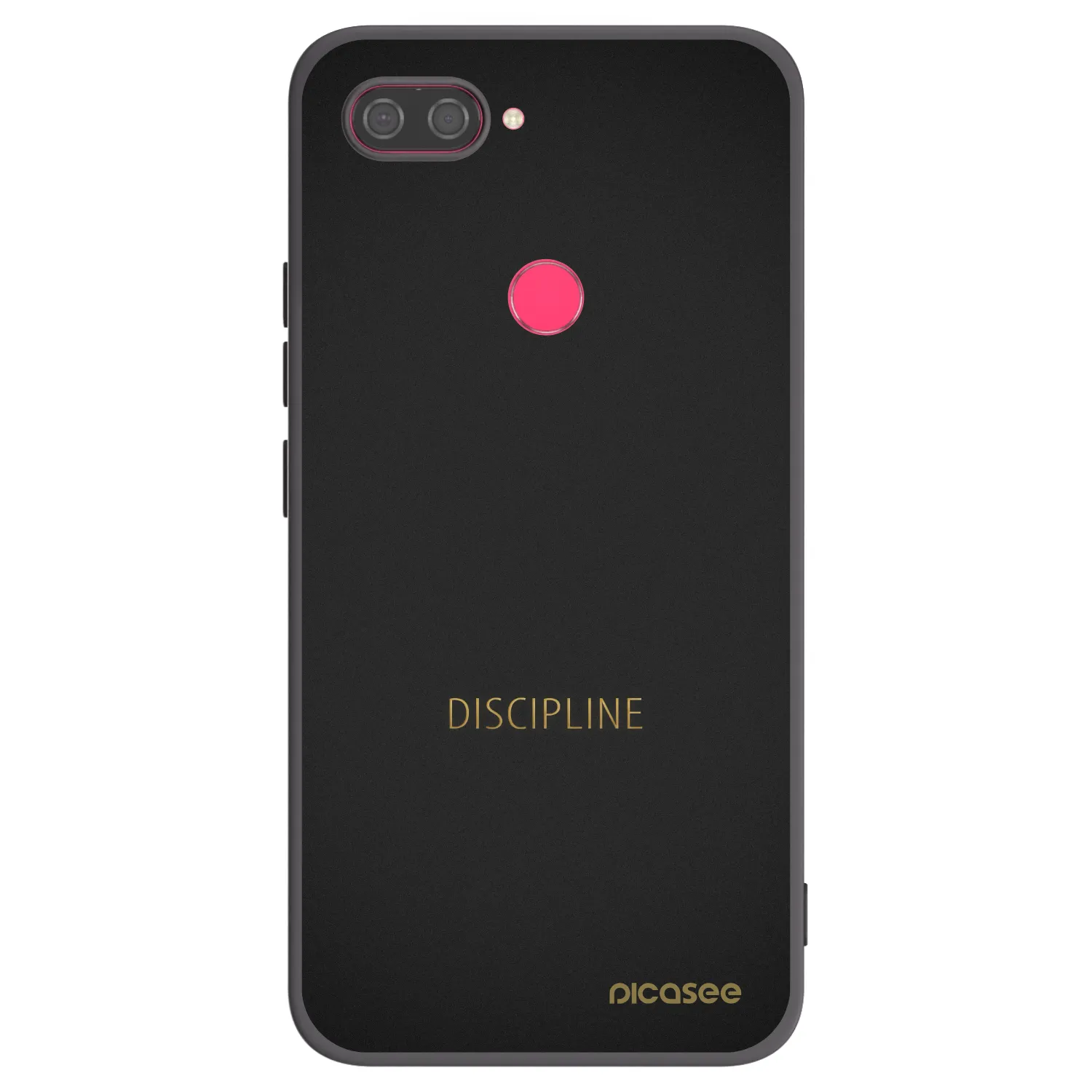 Picasee silikonowe czarne etui na Xiaomi Mi 8 Lite - Discipline