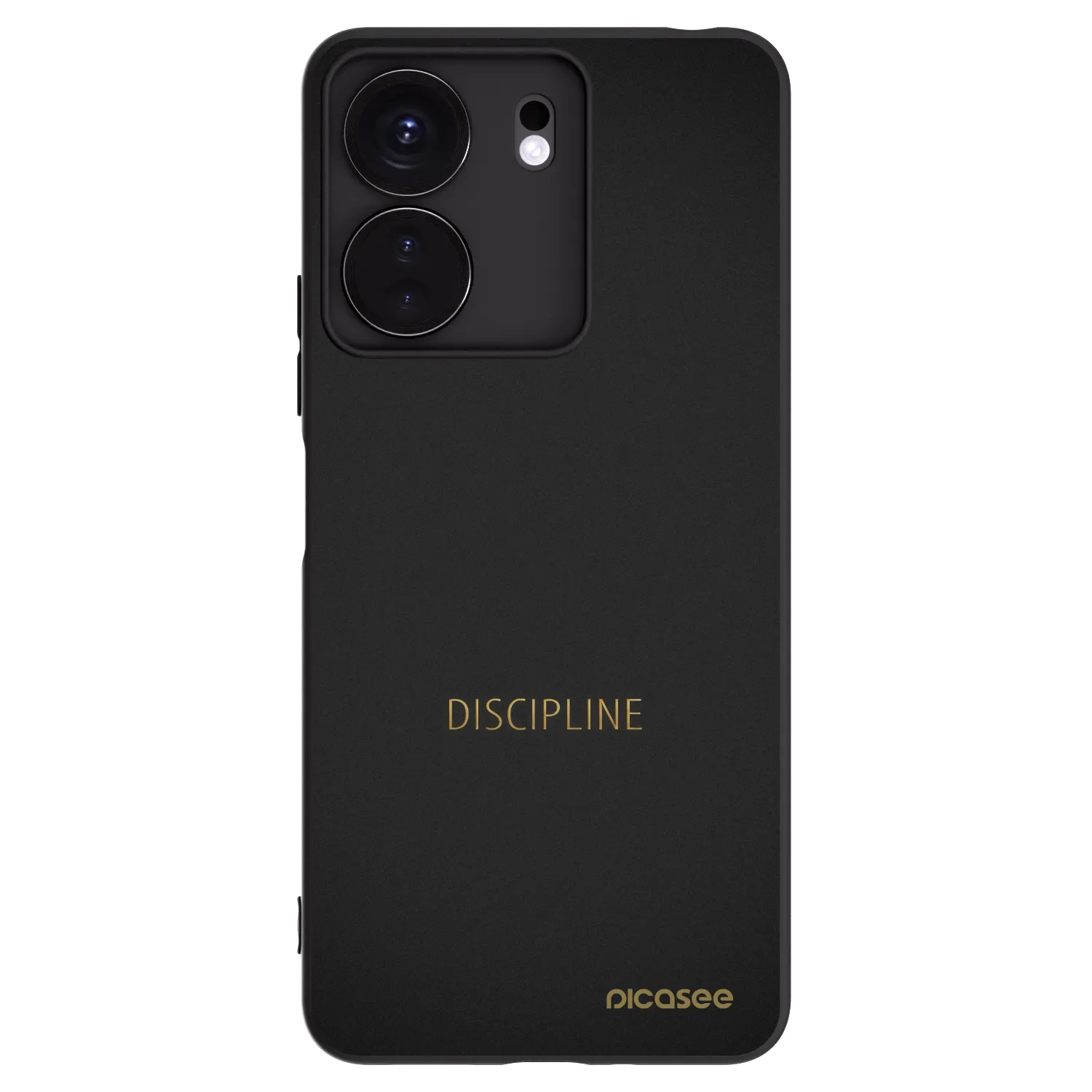 Picasee silikonowe czarne etui na Xiaomi Redmi 13C 4G - Discipline
