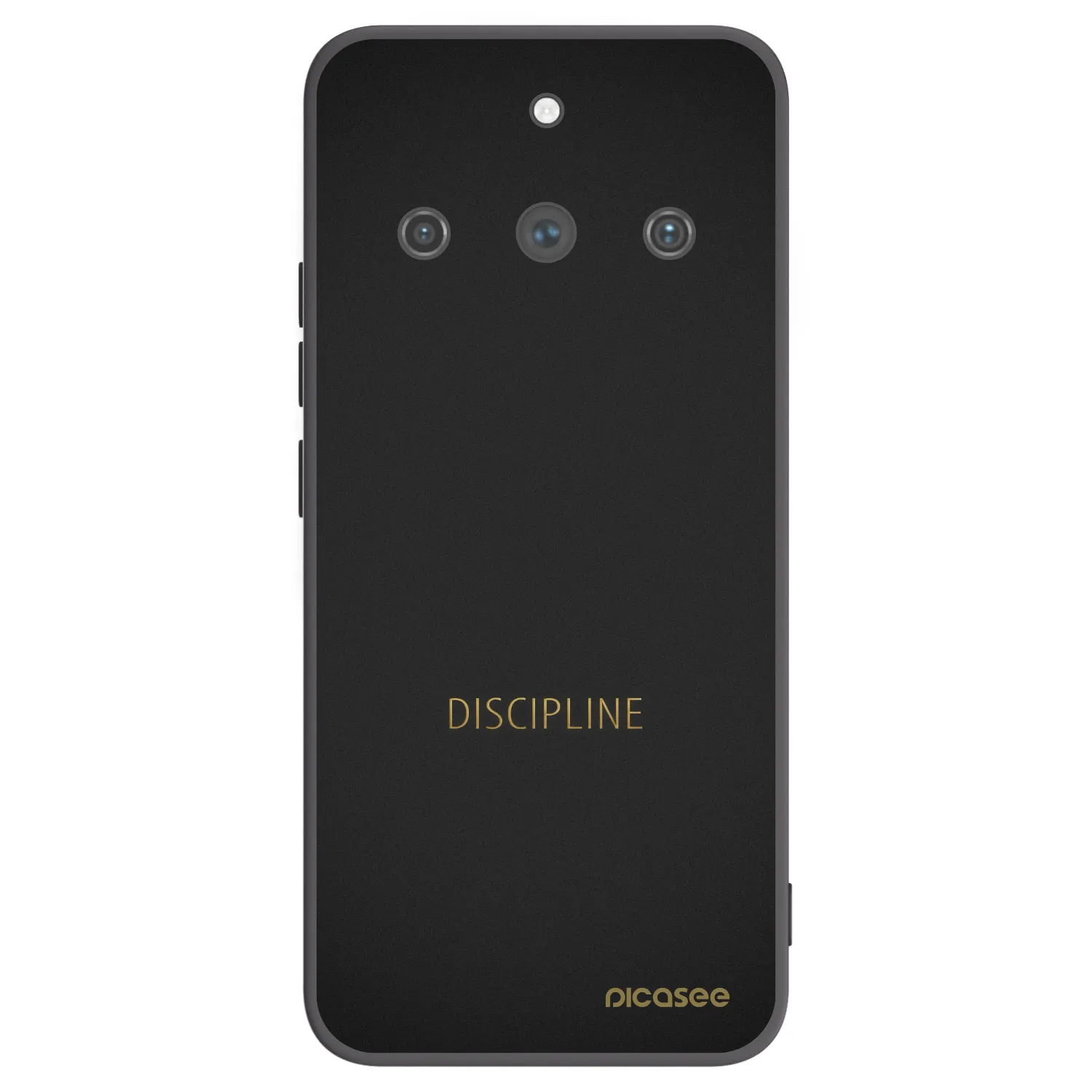 Picasee silikonowe czarne etui na Realme 11 Pro+ - Discipline